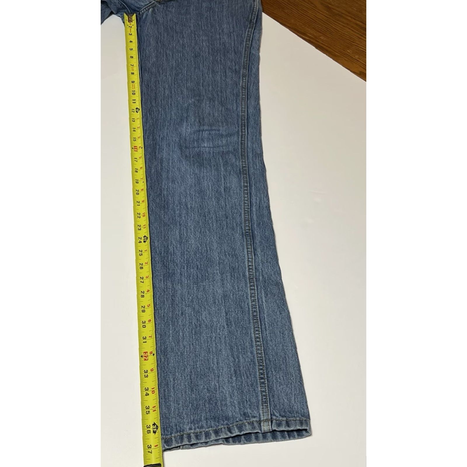 Vintage Cinch Jeans Mens Original Fit 30x38 Blue Denim Western Belt Loops 5-Pocket Medium Wash Slim Straight Vintage: No Mens Size US 30 / EU 46 - 5 Thumbnail