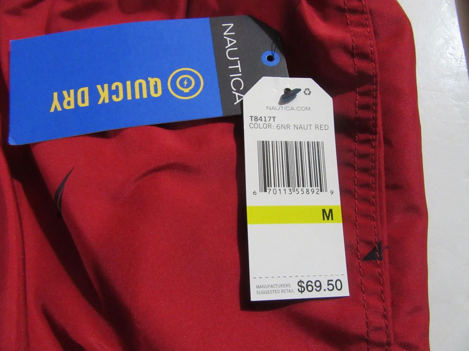Nautica Nautica All Over Logo Mens Swim Trunks Red Size Medium M NWT Size US 32 / EU 48 - 4 Thumbnail