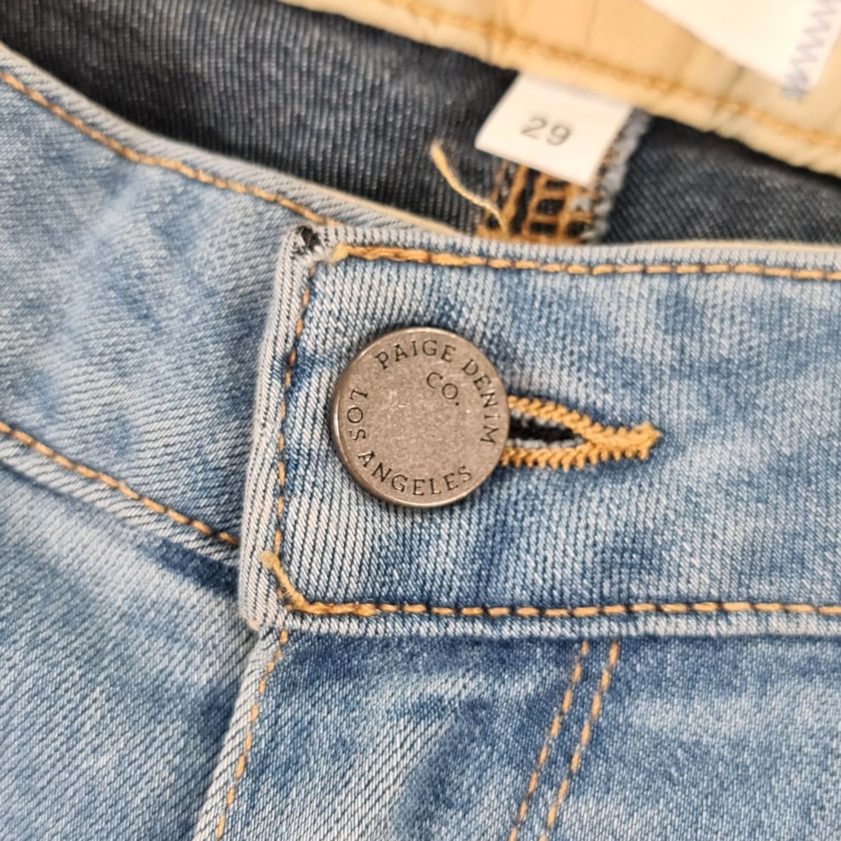 Paige Paige Jeans Women W29 L29 Jane Zip Skinny Stretch Denim Low Rise Blue 5 Pocket Modern City Designer Women's Jeans Size 29" - 4 Thumbnail
