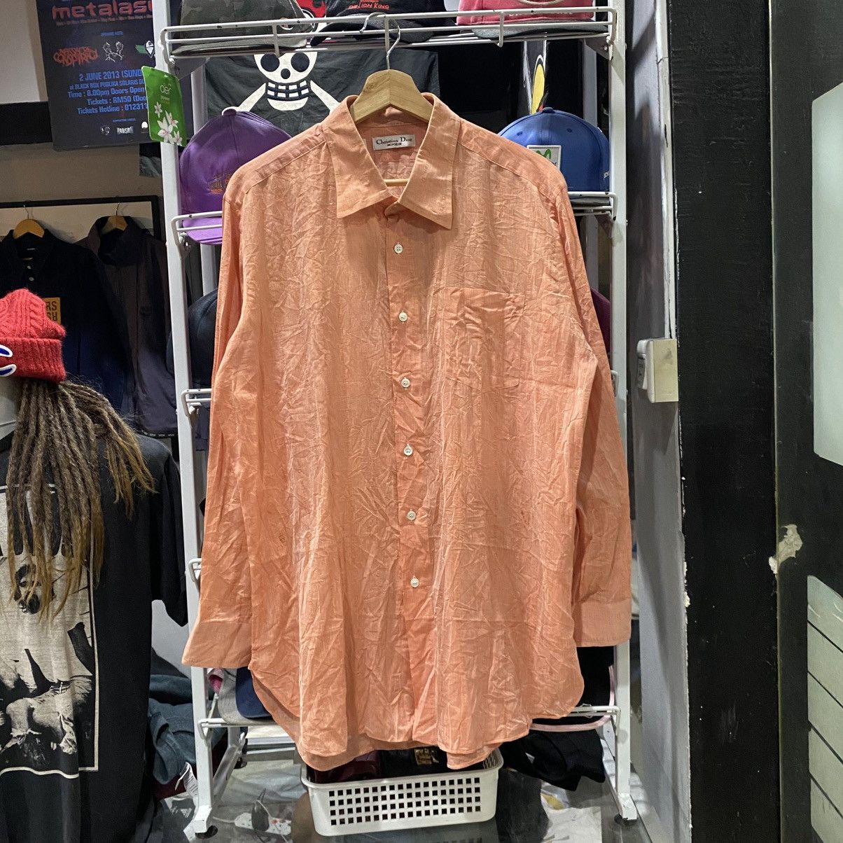 Christian Dior Monsieur × Vintage VINTAGE‼️Christian Dior Monsieur Full Spell Out Design Shirts Size US XL / EU 56 / 4 - 1 Thumbnail