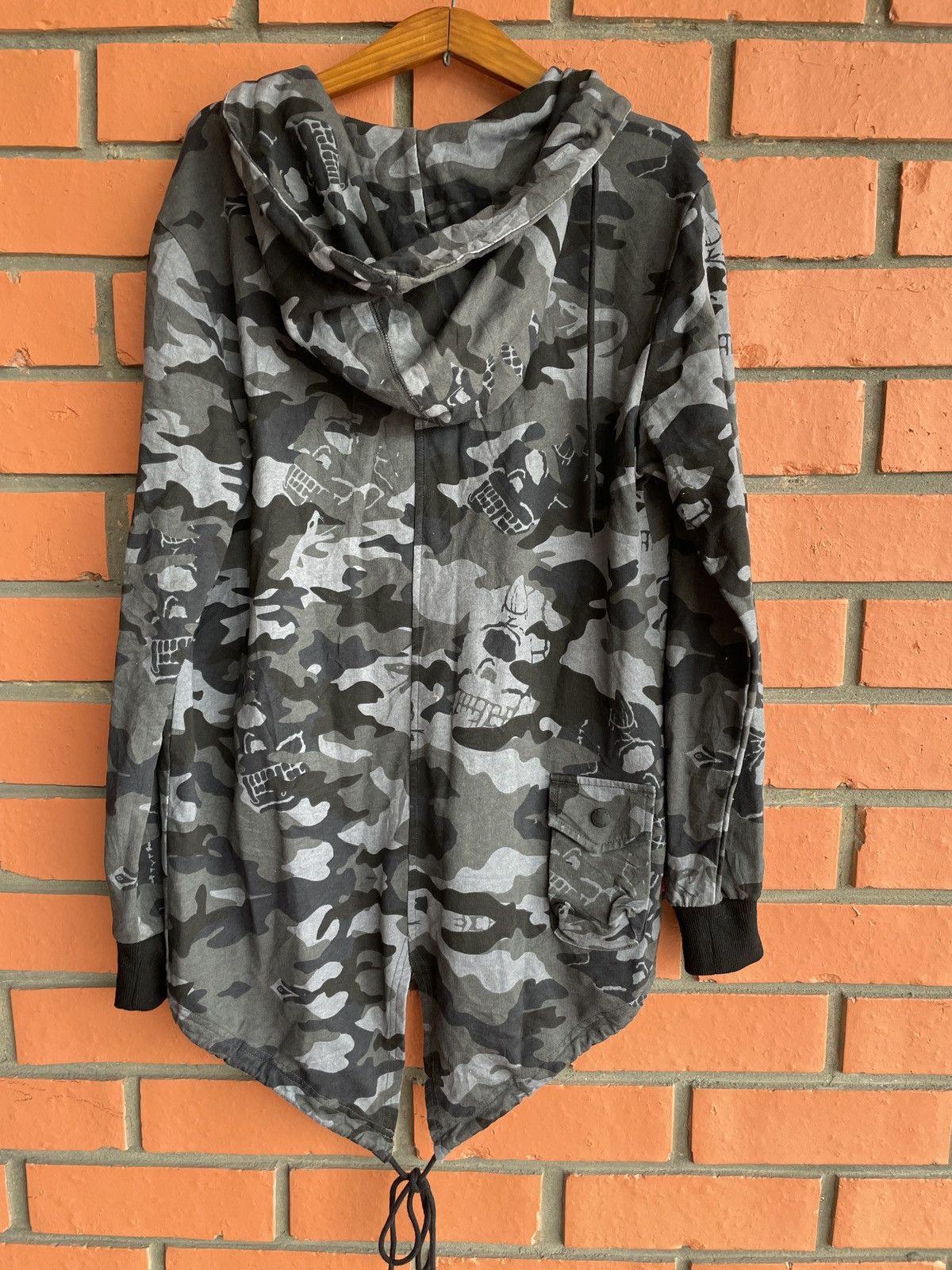 Mishka Streetwear death skull Fishtail hooded camouflage