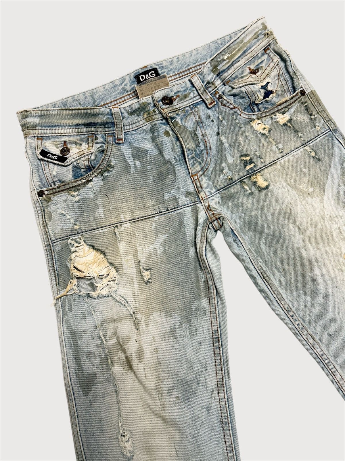 Dolce & Gabbana 2000s Audacious Waxed Denim Jeans Size US 28 / EU 44 - 3 Thumbnail