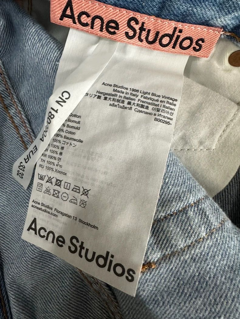 Acne Studios Acne Studios Blue straight-leg denim trousers Size US 32 / EU 48 - 4 Thumbnail