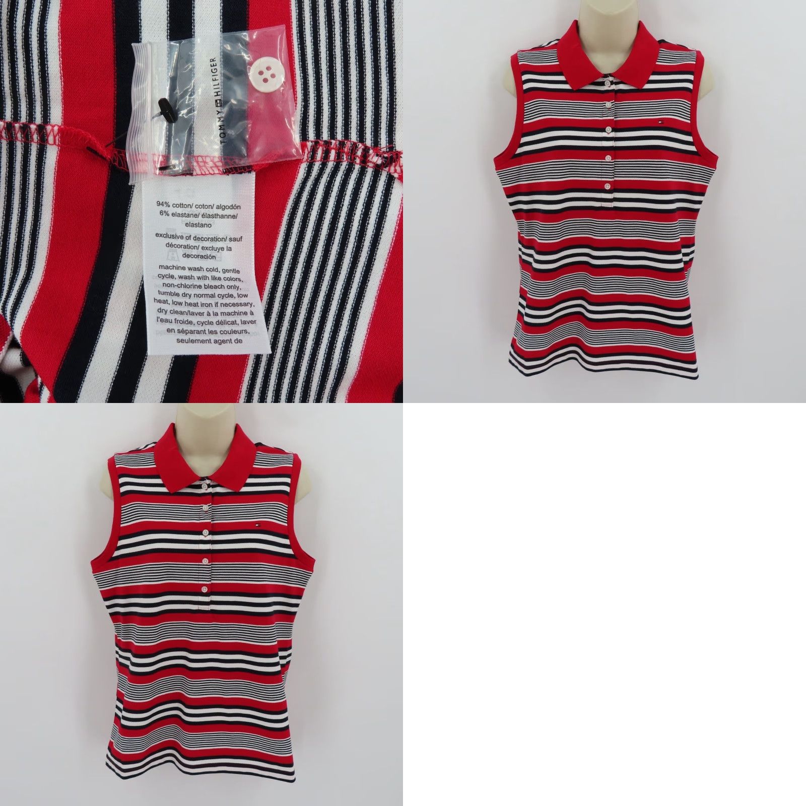 Tommy Hilfiger **Tommy Hilfiger Women Red Medium Collared Sleeveless Polo Shirt NEW** User: **Tommy Hilfiger Women Red Medium Collared Sleeveless Polo Shirt NEW** Size M / US 6-8 / IT 42-44 - 8 Thumbnail