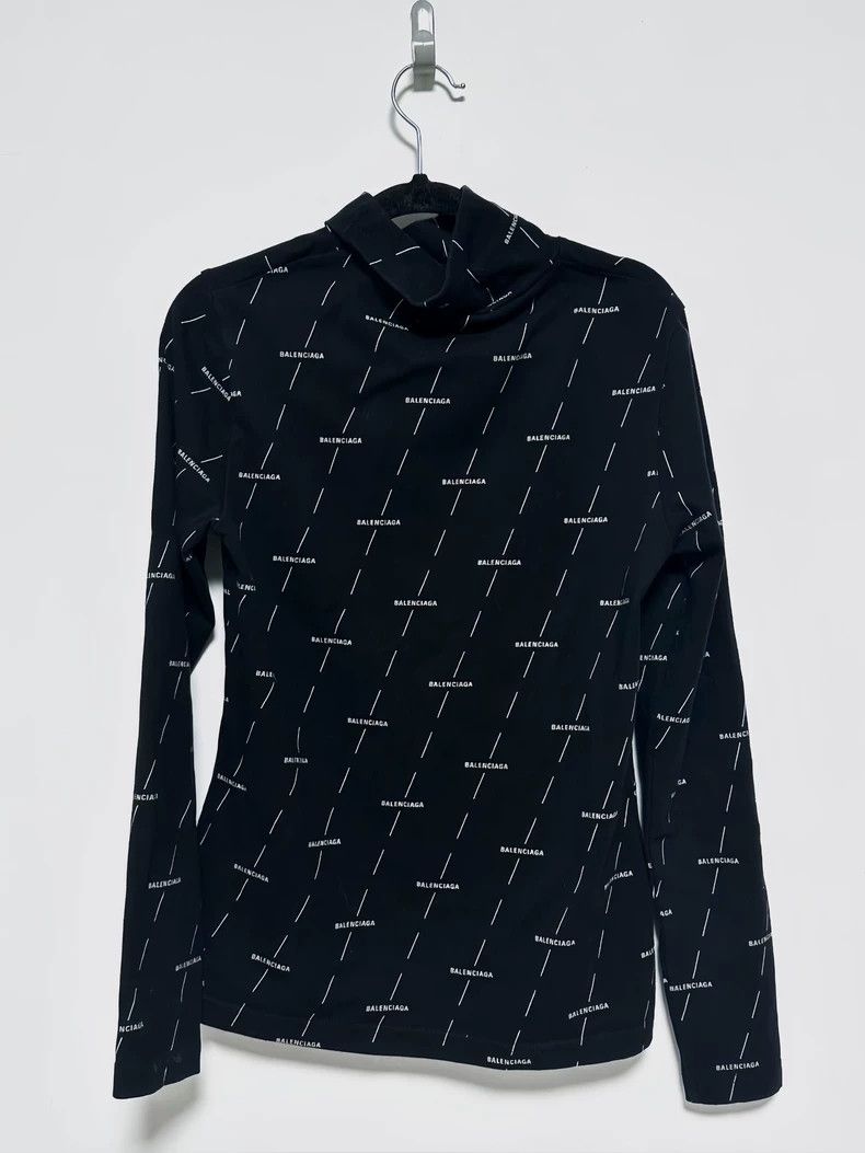 Balenciaga Balenciaga Black and white bullet screen undershirt long sl Size US M / EU 48-50 / 2 - 1 Thumbnail