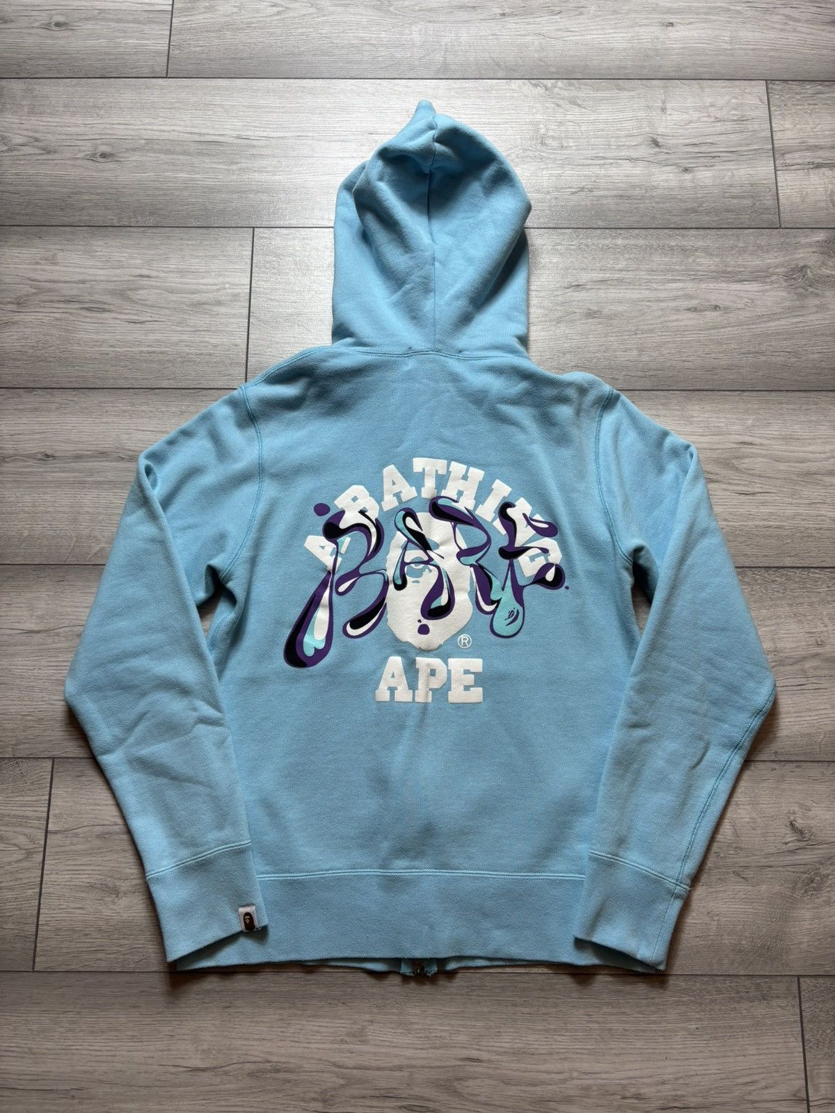 Bape BAPE Marble Camo Liquid College Full Zip Hoodie Size US M / EU 48-50 / 2 - 3 Thumbnail