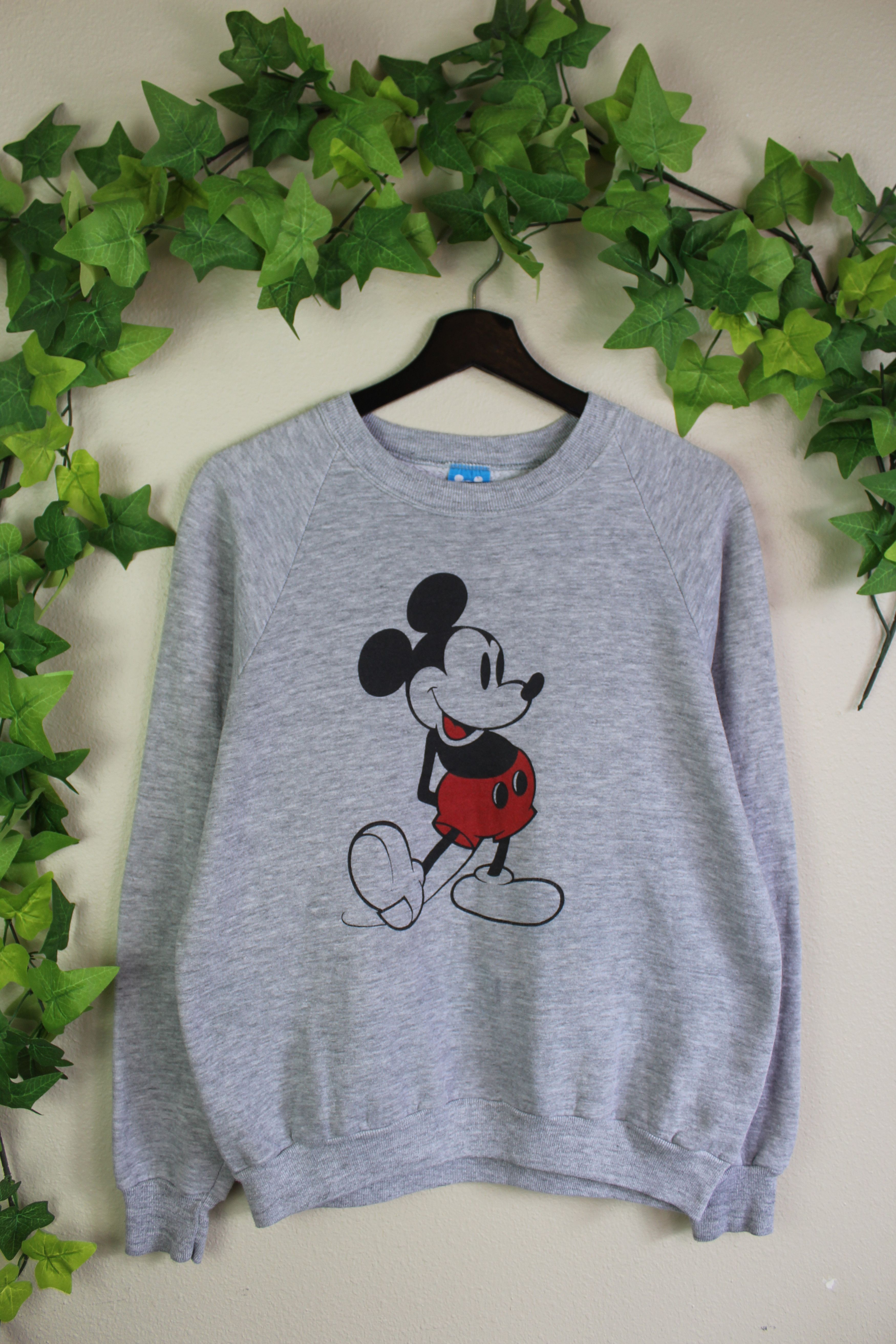 Disney × Mickey Mouse × Vintage 80s MICKEY MOUSE DISNEY RAGLAN SWEATSHIRT Size US L / EU 52-54 / 3 - 1 Thumbnail