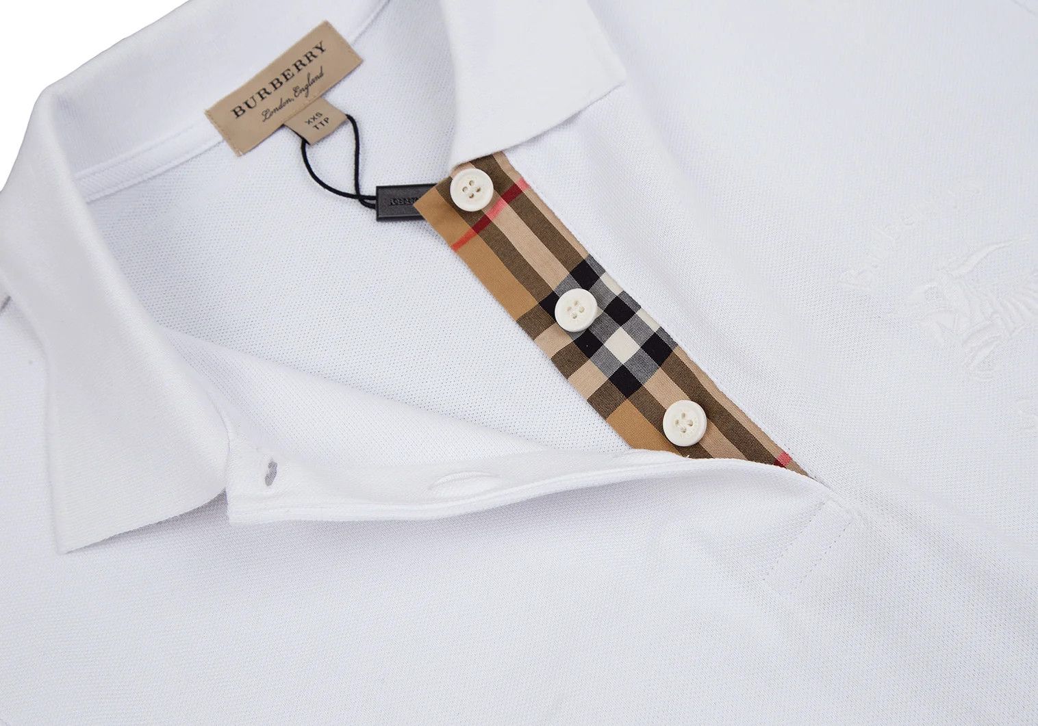 Burberry Equestrian Night Embroidered Polo Shirt White XXS Size US XXS / EU 40 - 7 Thumbnail