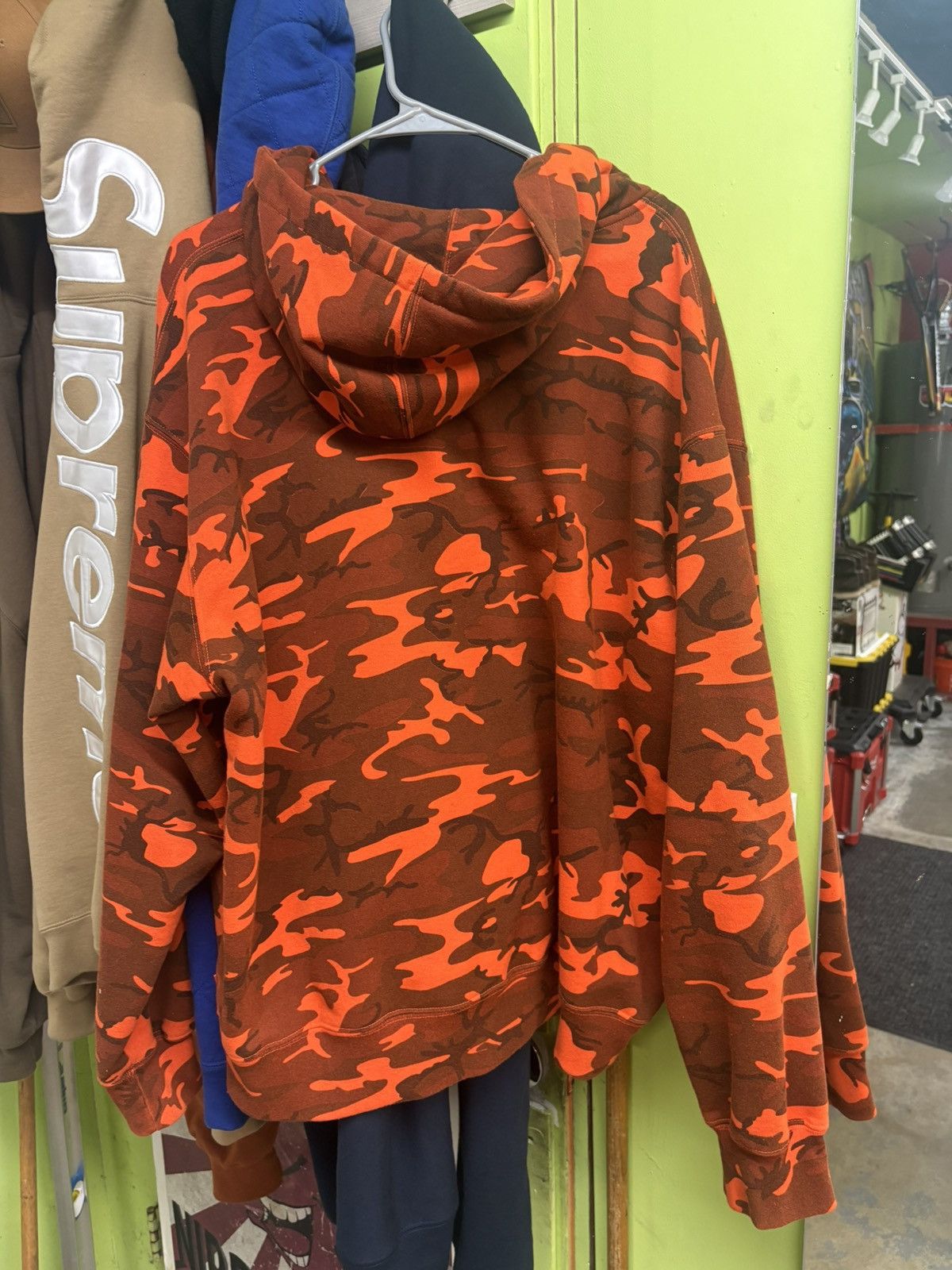Supreme Supreme Small Box Zip Up Hooded Sweatshirt Orange Camo Size US XL / EU 56 / 4 - 5 Thumbnail