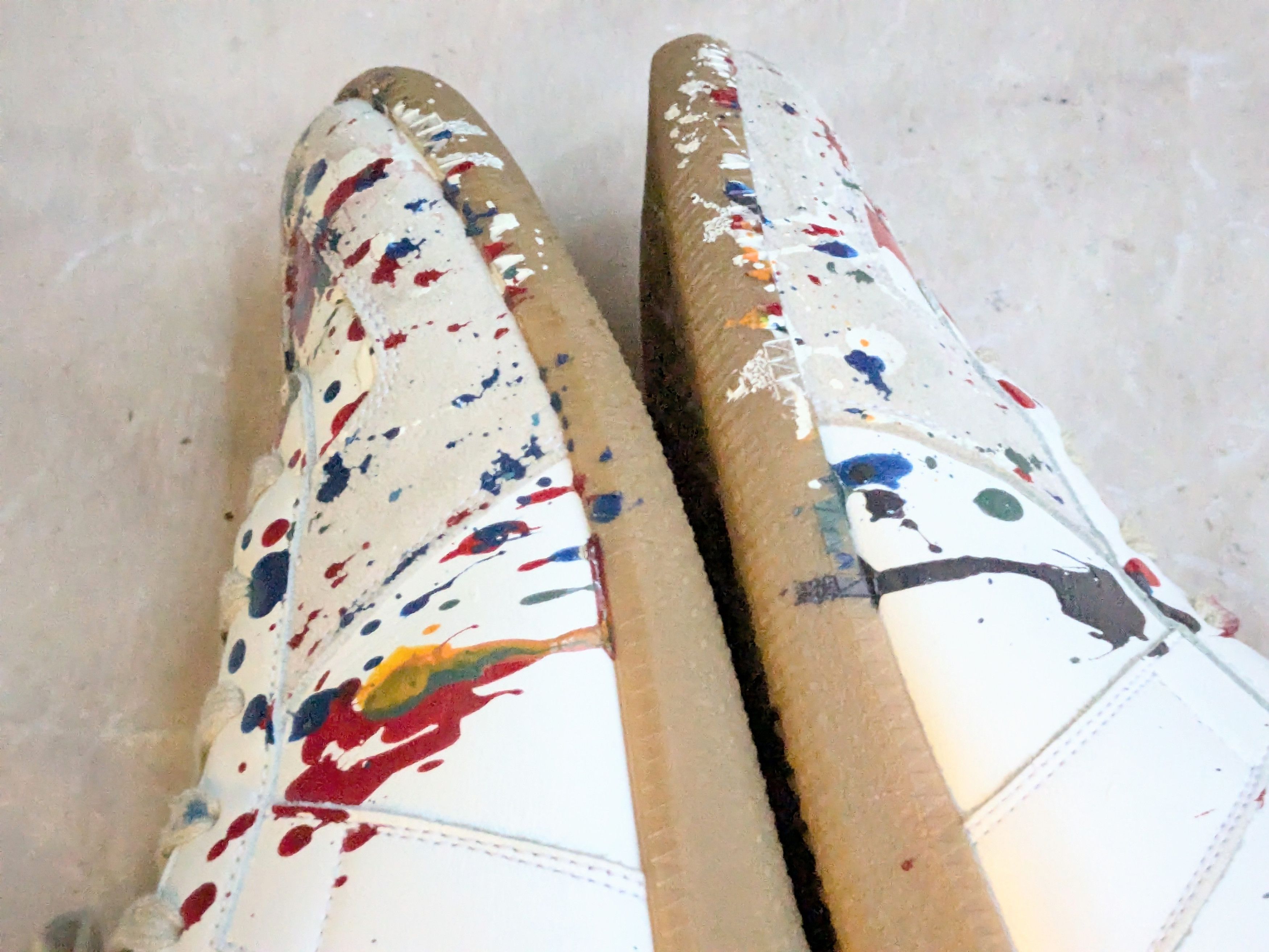 Maison Margiela Maison Margiela GAT Replica Paint Splatter 10 43 White Low Size US 10 / EU 43 - 8 Thumbnail