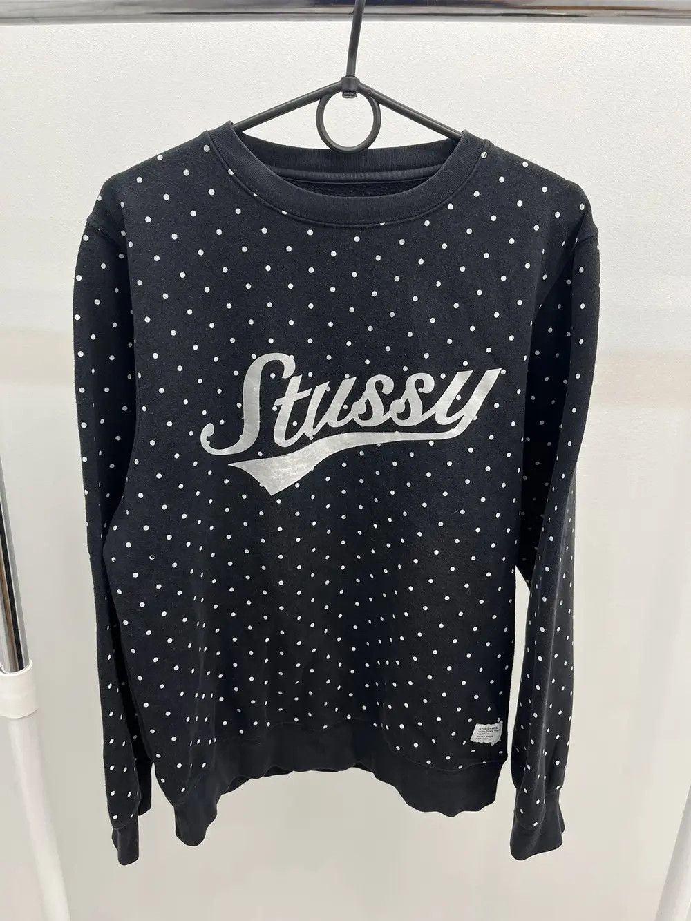 Stussy Polka Dot Cotton Crewneck Sweatshirt