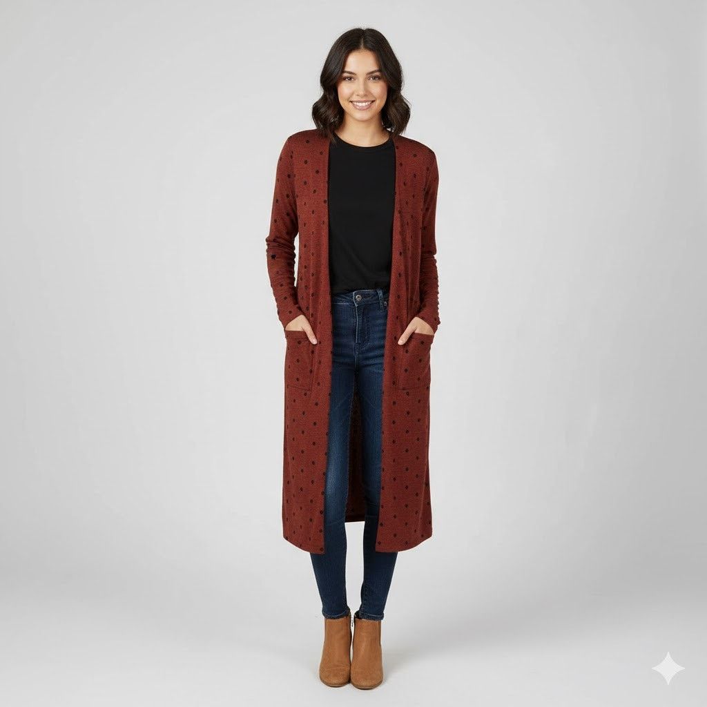 Other Lularoe Sarah Long Cardigan Duster Size L / US 10 / IT 46 - 1 Thumbnail