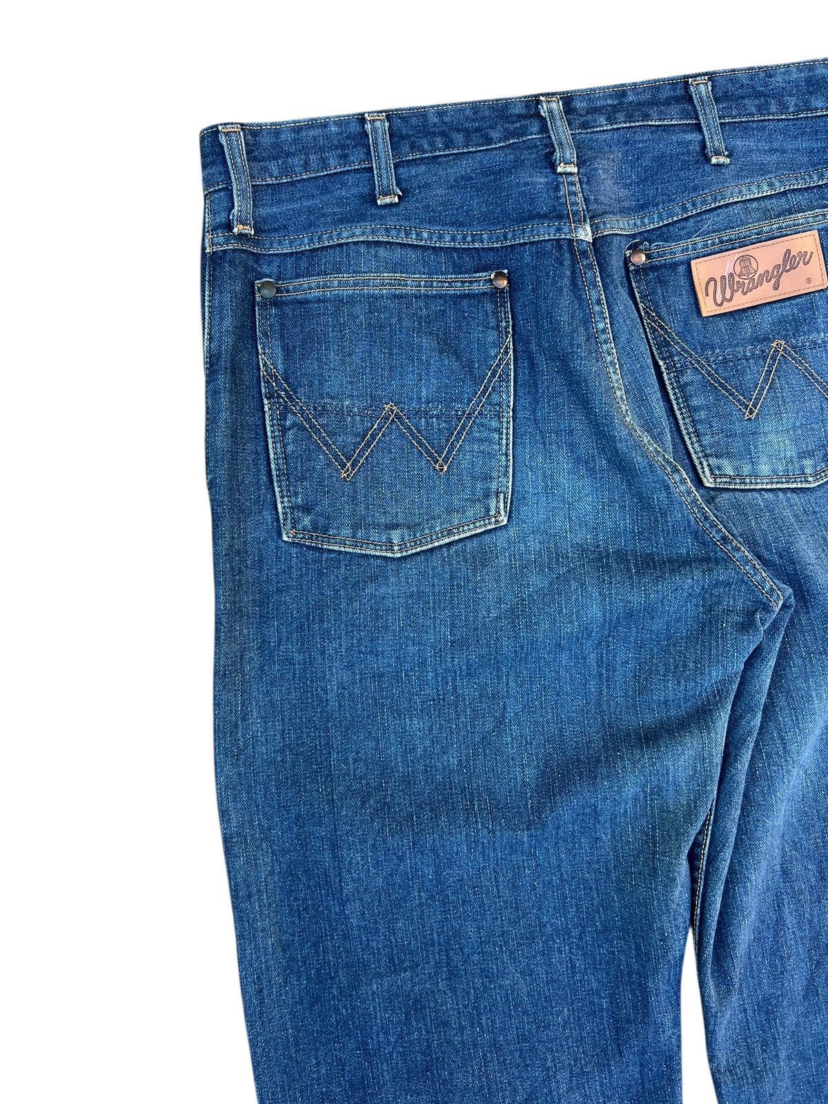 Wrangler Vintage 90s Wrangler Blue Bell Mud Denim Selvedge Jeans Size US 35 - 16 Thumbnail