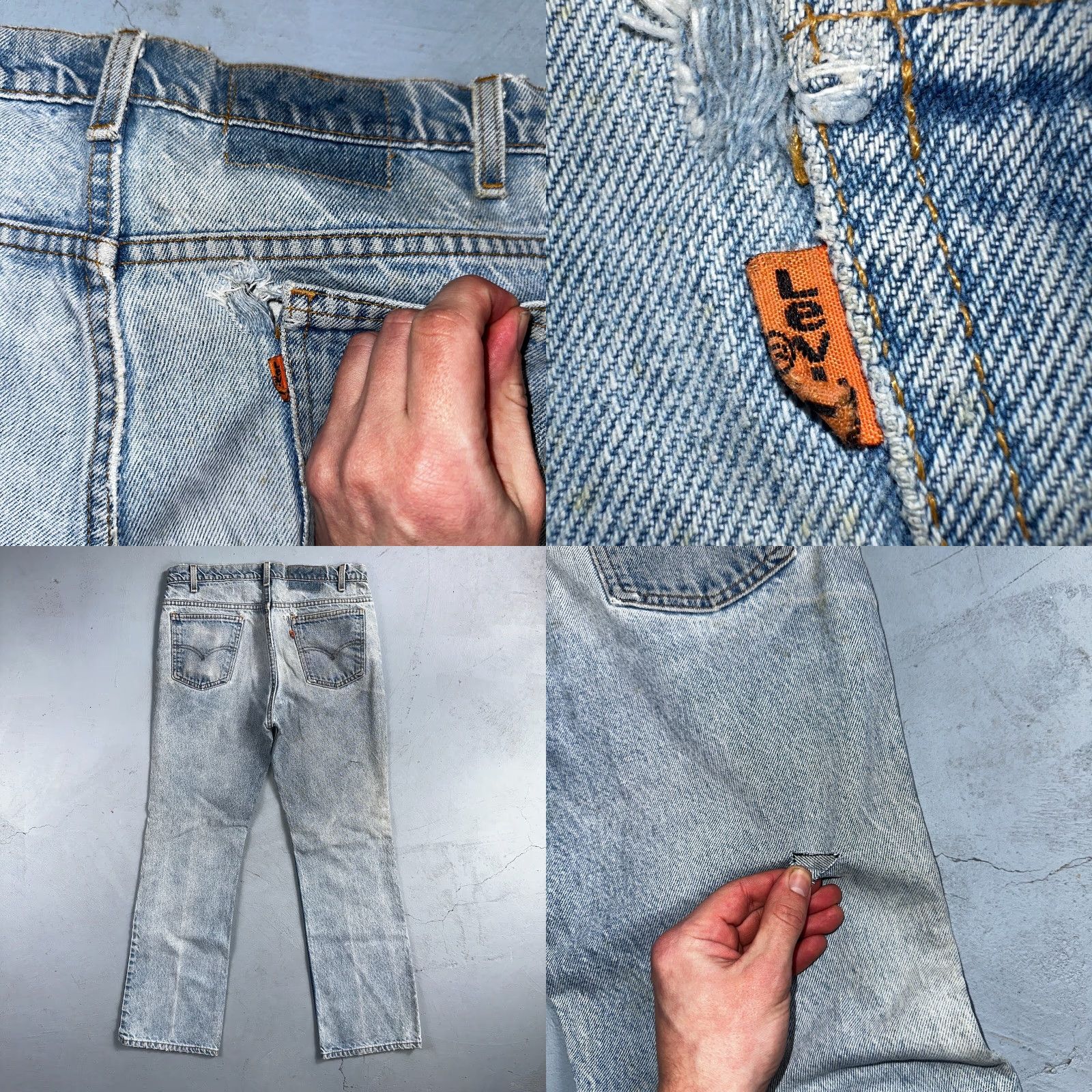 Levi's VINTAGE Levi's 517 Jeans Bootcut 80s USA Orange Tab Blue Denim 32x29 Mens Size US 32 / EU 48 - 10 Thumbnail