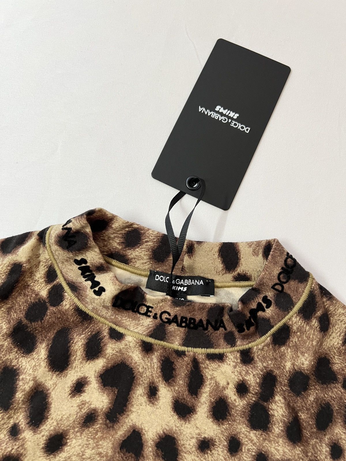 SKIMS SKIMS Dolce Gabbana Cotton Jersey Long Sleeve T-shirt Top Size XS / US 0-2 / IT 36-38 - 3 Thumbnail