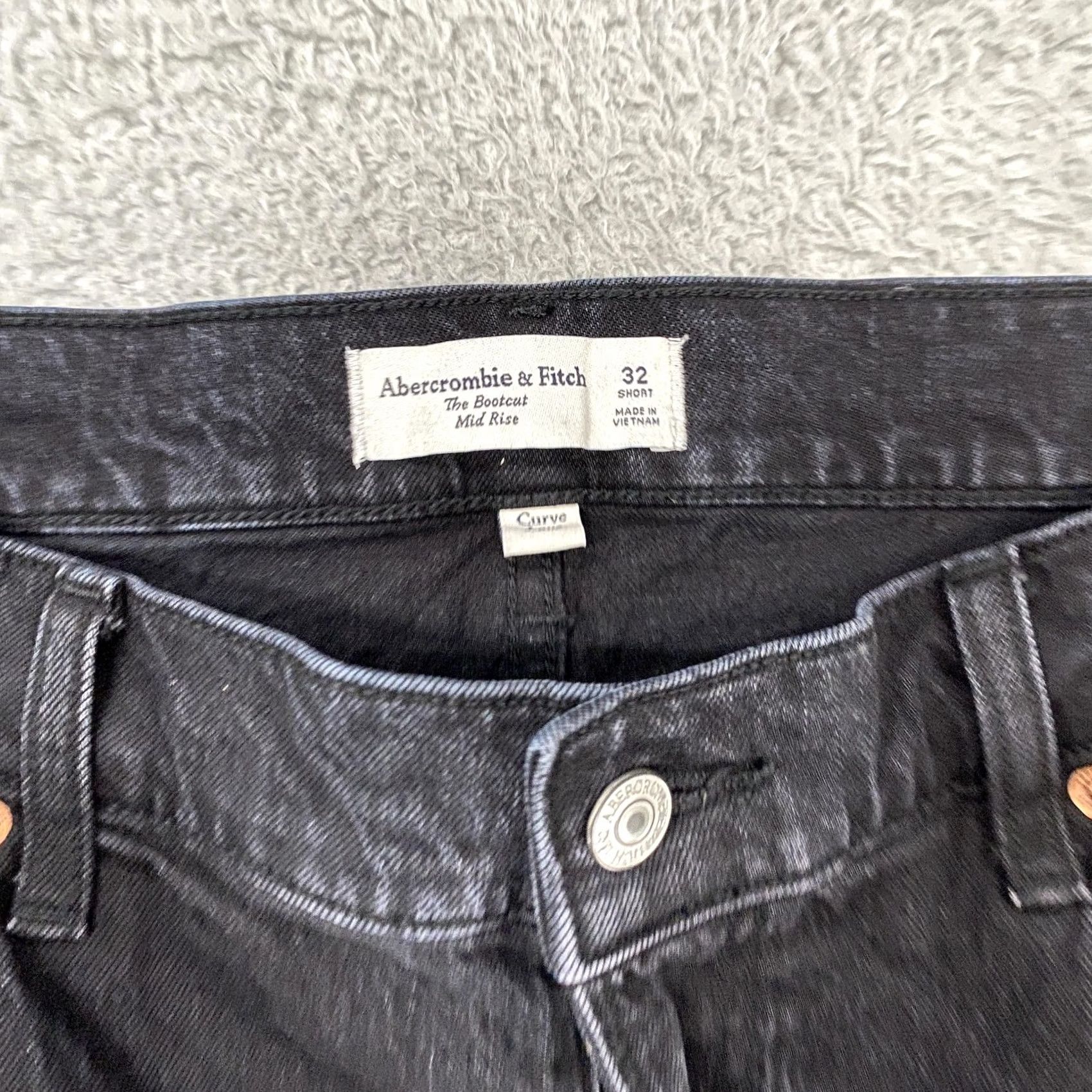 Abercrombie & Fitch Abercrombie & Fitch Jeans Bootcut Womens 32 Black Mid Rise Curve Love Denim Size 24" / US 00 / IT 34 - 4 Thumbnail
