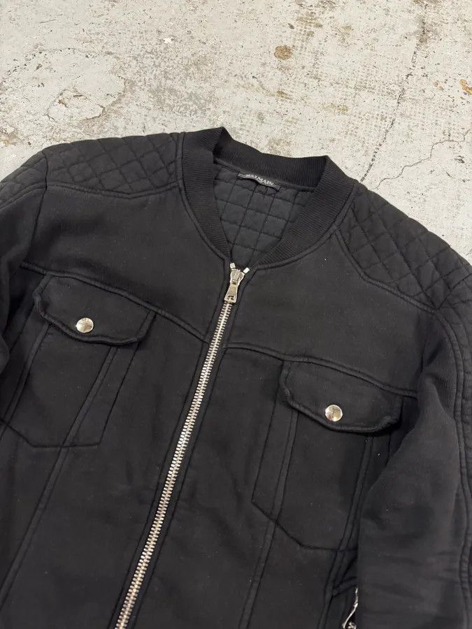 Balmain AW2017 Balmain Black Buckled Quilted Zip-up Jacket Size US M / EU 48-50 / 2 - 5 Thumbnail