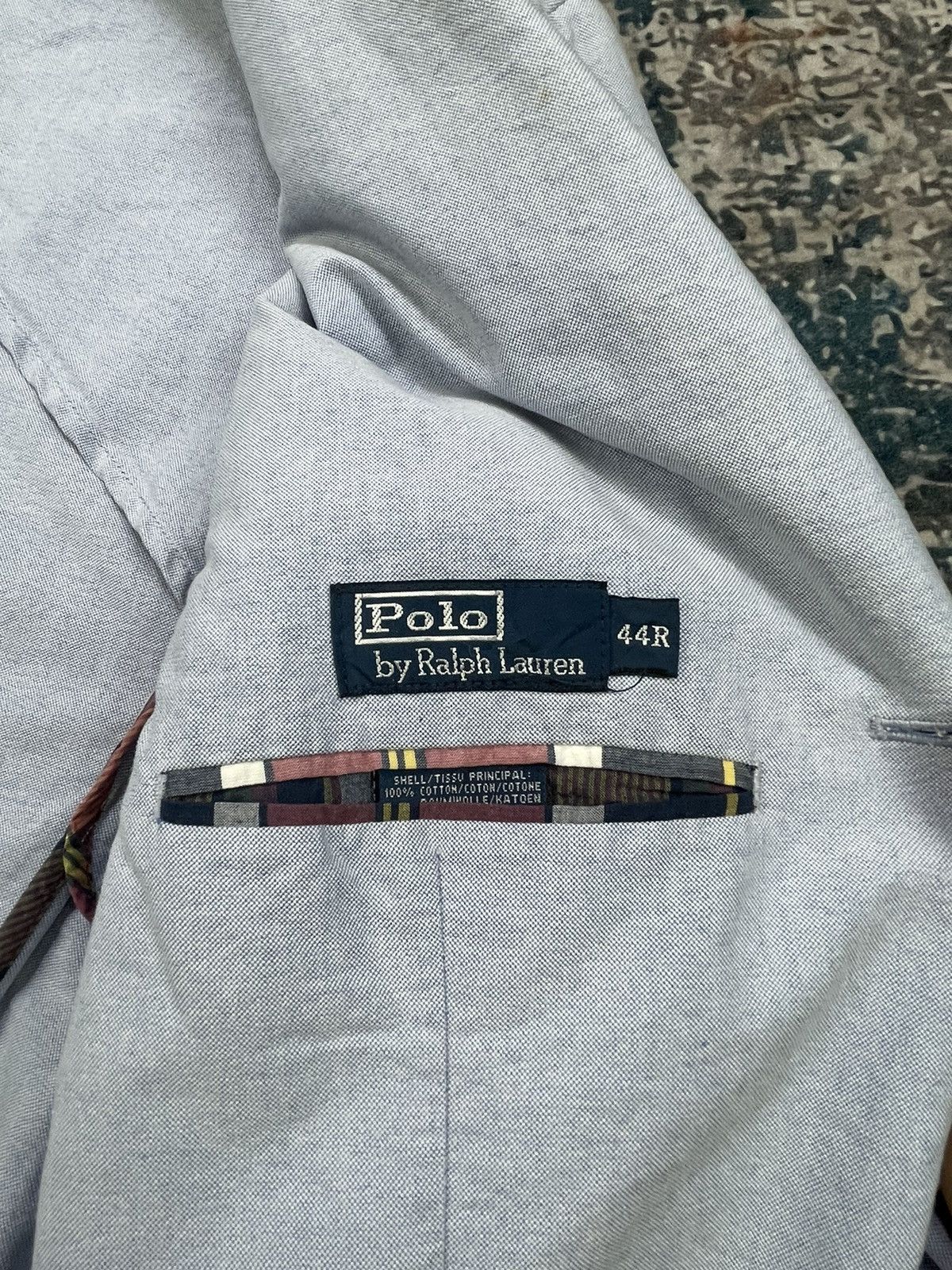 Polo Ralph Lauren Vtg Polo Ralph Lauren Checked Trim Single Breasted Blazers Size 44R - 17 Thumbnail