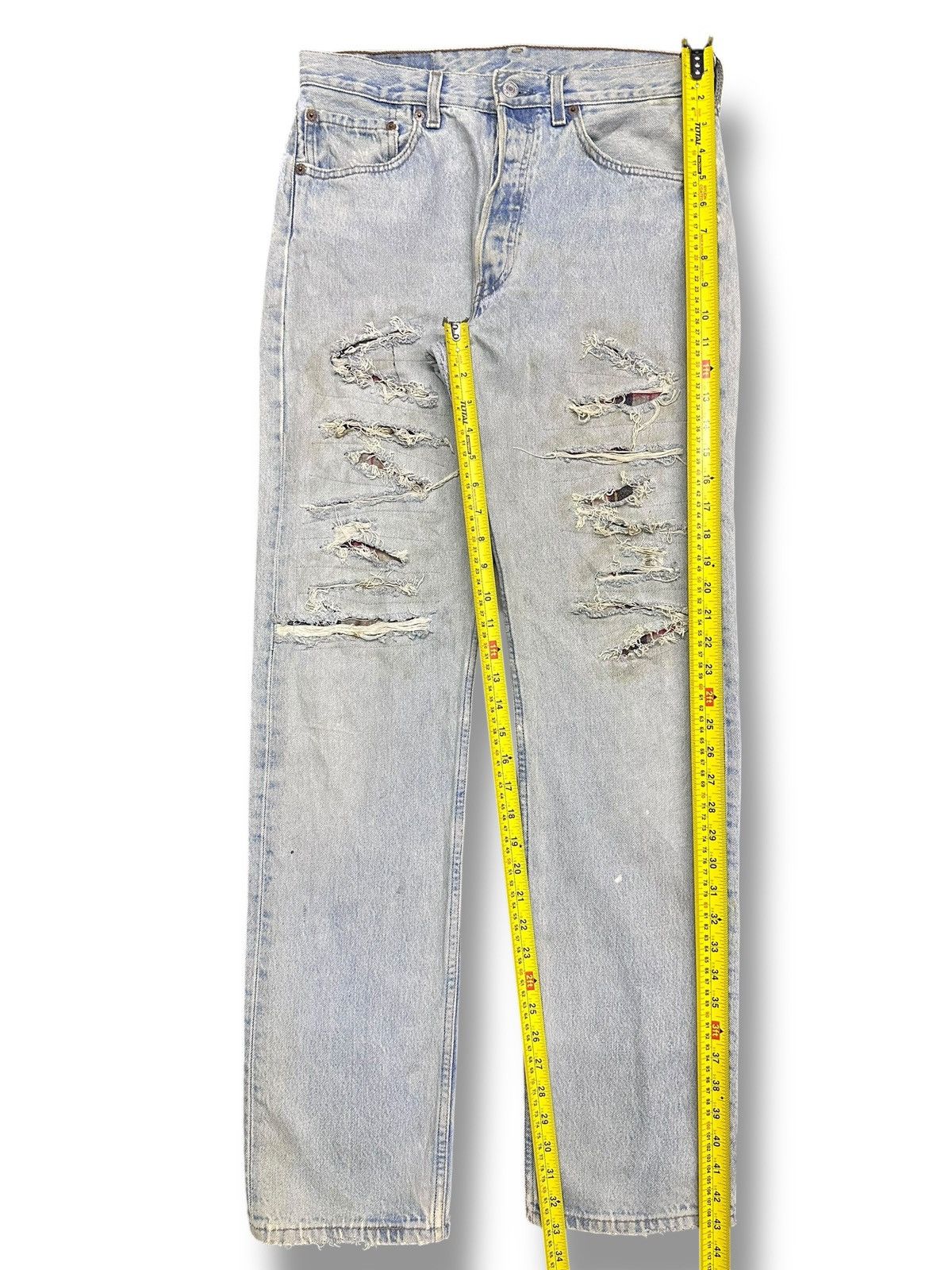 Levi's Vintage Levi’s 501 Straight Distressed Ripped Jeans & Faded Size US 31 - 17 Thumbnail