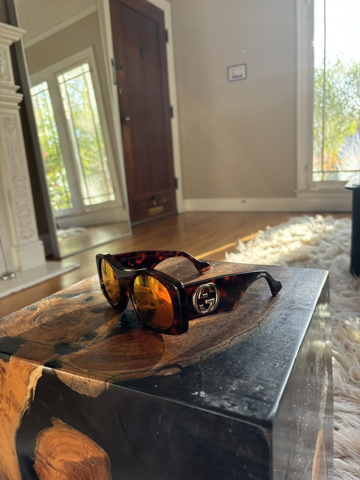 Gucci Oversized fun chunky Gucci sunglasses Size ONE SIZE - 3 Thumbnail