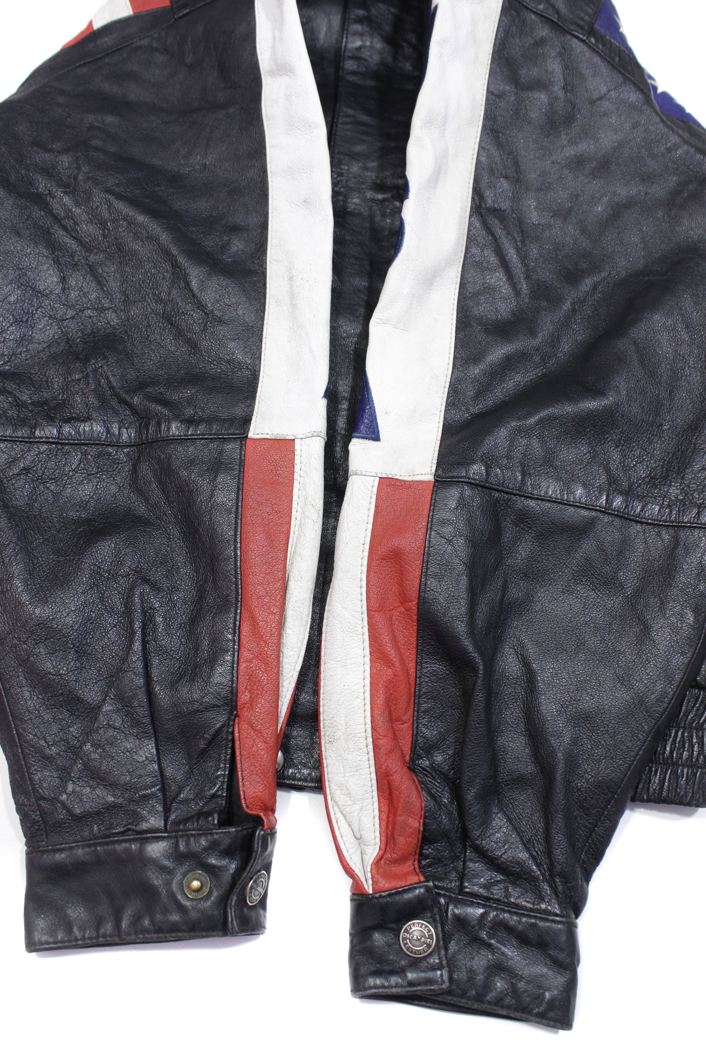 Leather 90S USA Flag Leather Jacket Size US L / EU 52-54 / 3 - 5 Thumbnail