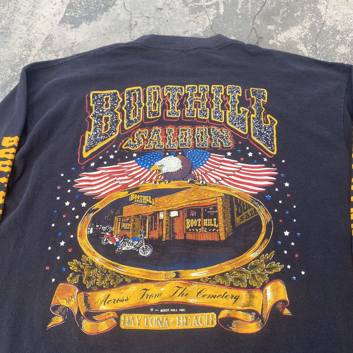 Harley Davidson 1980s Boothill Saloon America sleeve hits Size US M / EU 48-50 / 2 - 2 Thumbnail