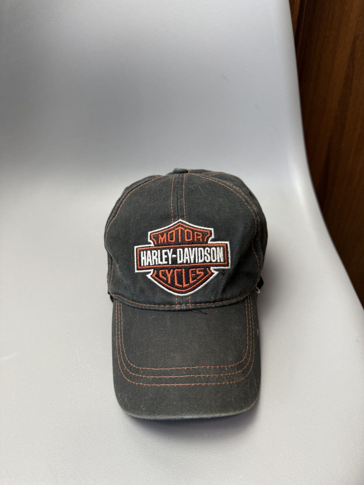 Harley Davidson Vintage Harley Davidson Denim Faded Flame Cap Y2K Size ONE SIZE - 9 Thumbnail