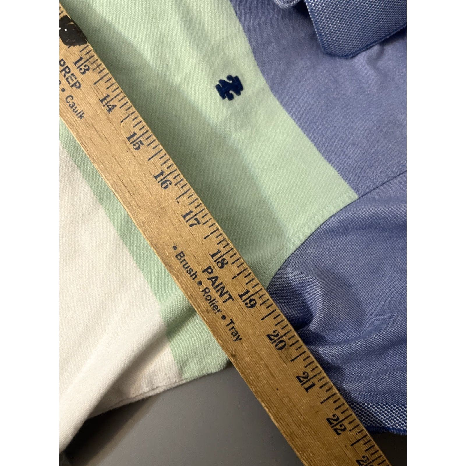 Izod IZOD Advantage Performance Stretch Polo Mens L Blue White Striped Polo Shirt Size US L / EU 52-54 / 3 - 6 Thumbnail