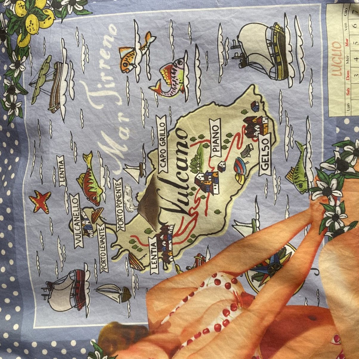 Dolce & Gabbana Dolce & GABBANA Blue Pinup Girl Polka Dot Sicily Print Tee Size M / US 6-8 / IT 42-44 - 11 Thumbnail