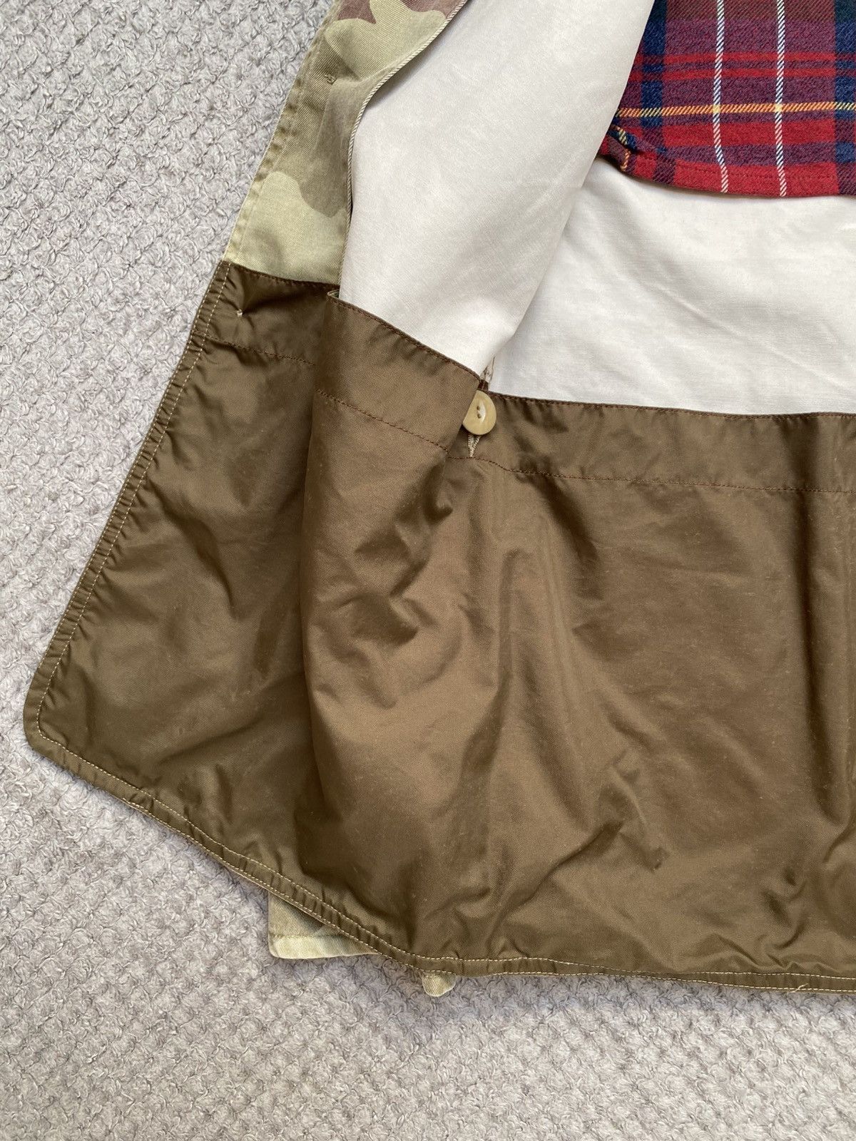 A.P.C. A.P.C. Camouflage Work Coat W/ Corduroy Collar And Flannel Size US XS / EU 42 / 0 - 9 Thumbnail