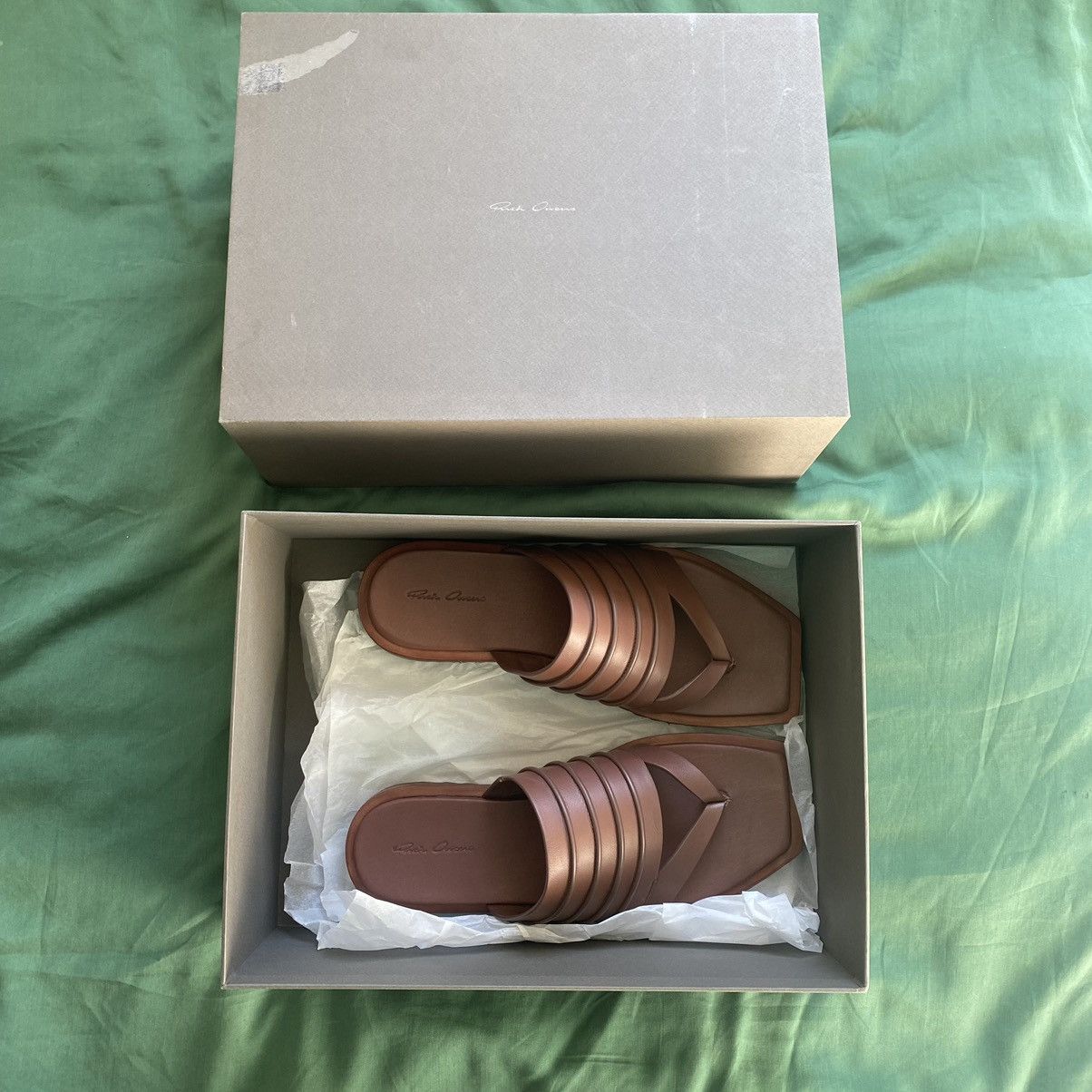 Rick Owens Rick Owens Leather Sandals (IT0108) Size US 8 / EU 41 - 3 Thumbnail