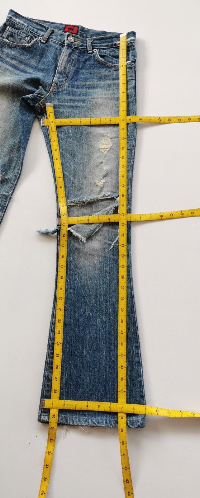 Edwin Rebels Women Edwin Flared Bootcut Rugged Distressed Jeans Size 28" / US 6 / IT 42 - 13 Thumbnail