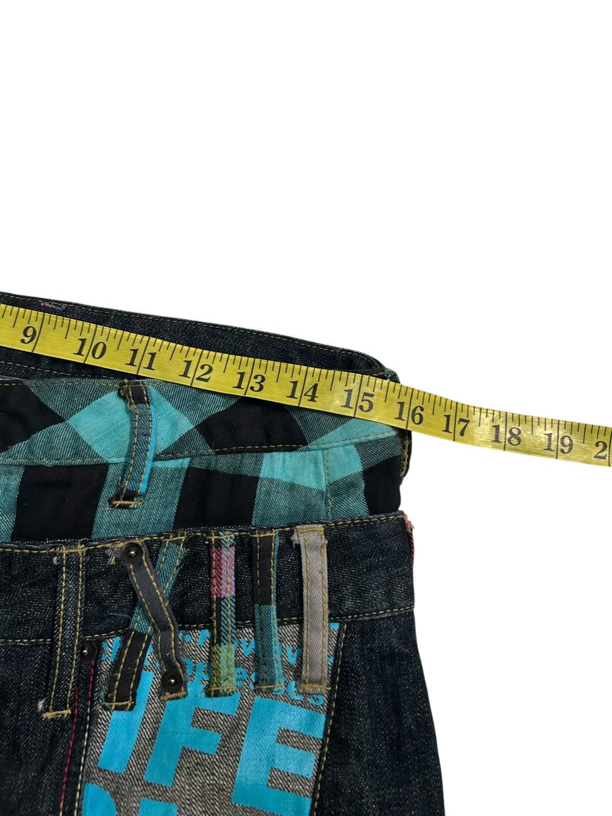 Kapital Japanese Punk Bondage Style Double Waist Rare Denim Jeans Size US 31 - 15 Thumbnail