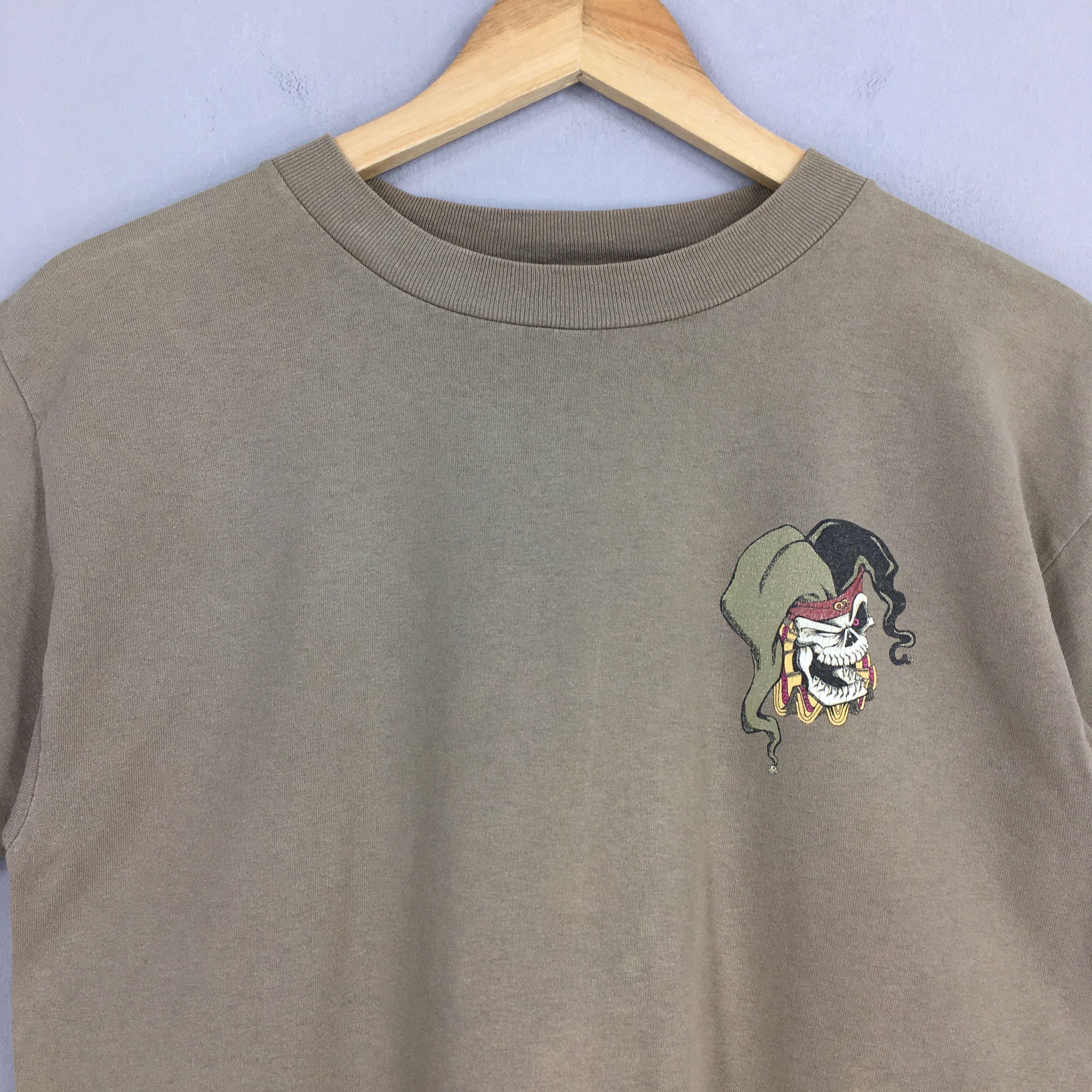 Bullhead Denim Co. Vintage Bullhead Brown Creepy Skull Clown T shirt Medium Size US M / EU 48-50 / 2 - 3 Thumbnail