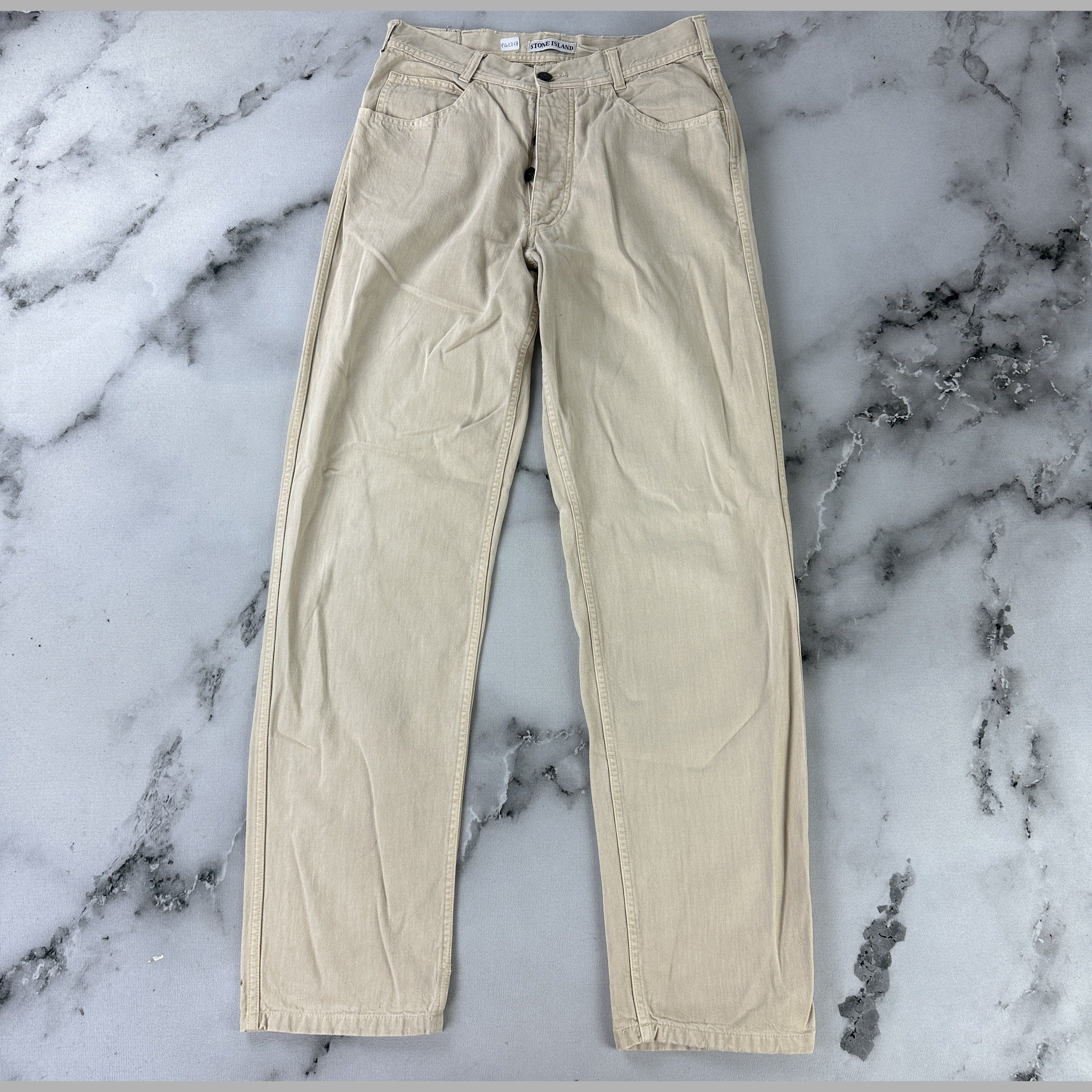 Stone Island Pantaloni Chino Stone Island Marina Cotone ’90s – 48 IT Size US 34 / EU 50 - 1 Thumbnail