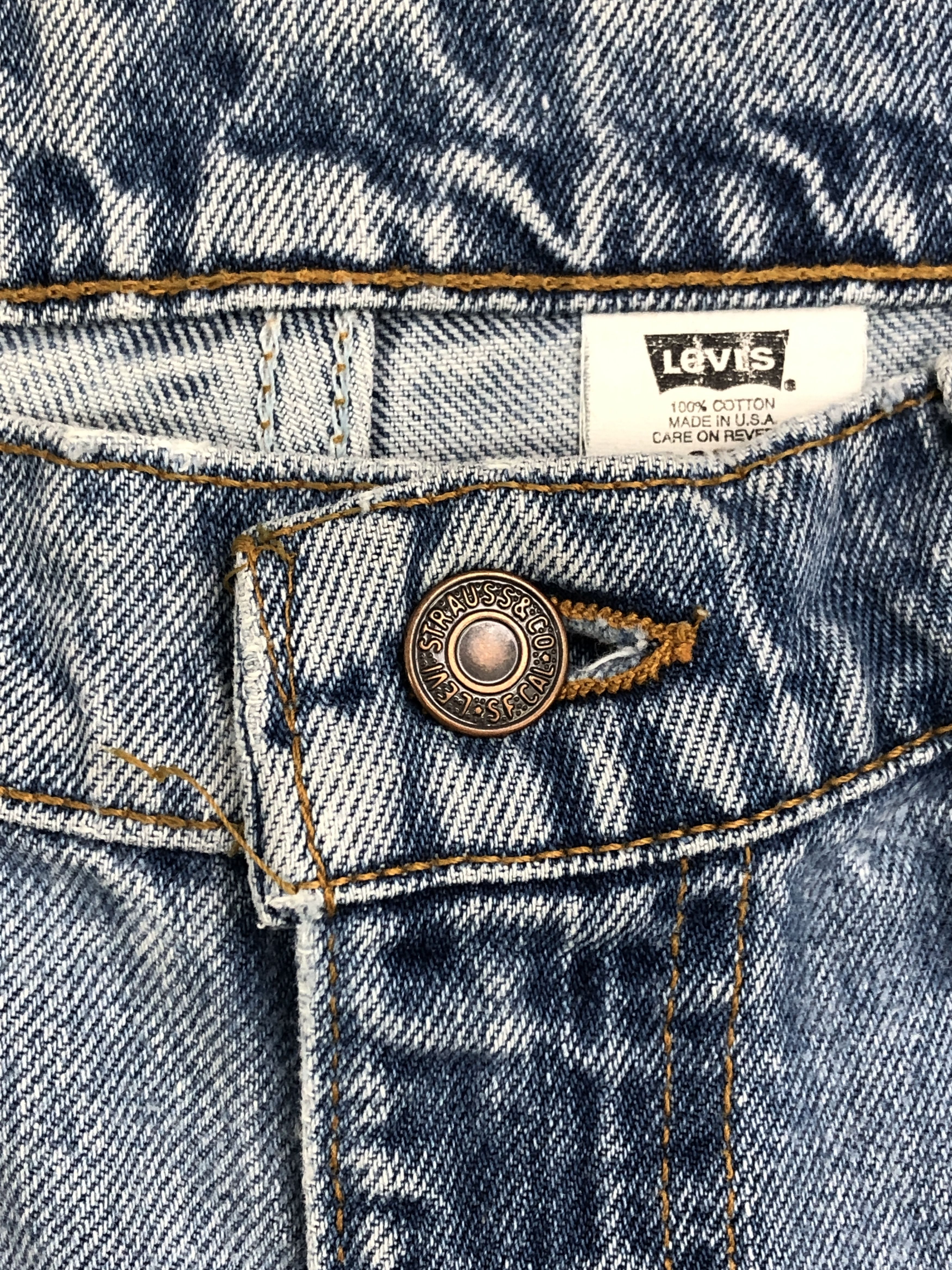Levi's Vintage 90s Levis 550 Faded Blue Jeans 33x29 S0021 Size US 33 - 12 Thumbnail