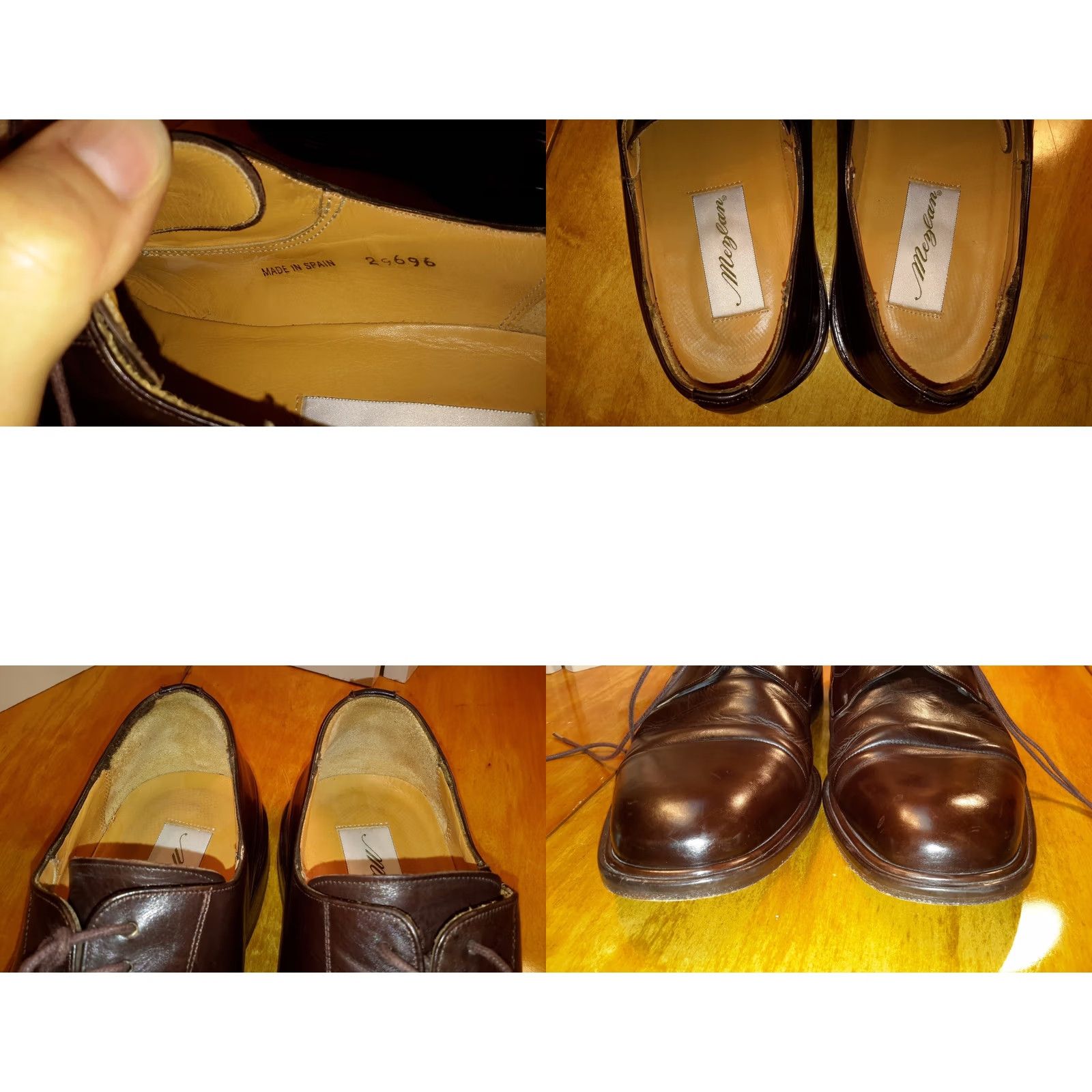 Mezlan Mezlan Piazza Brown Leather Mens Oxford Cap-Toe Dress Shoes sz.10 M Spain Size US 10 / EU 43 - 8 Thumbnail