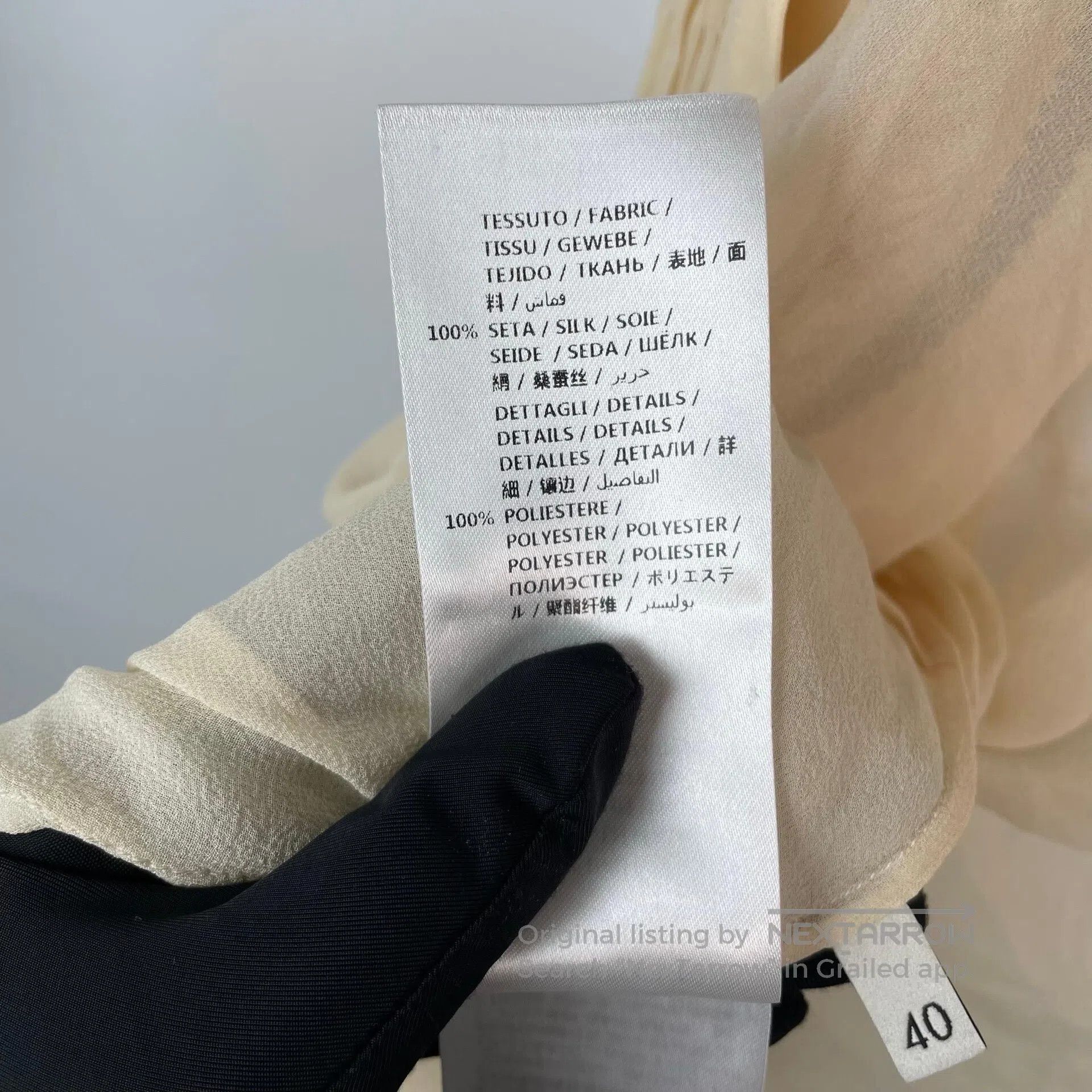 Gucci Guicci Palace style silk chiffon pearl button shirt| Size S / US 4 / IT 40 - 7 Thumbnail