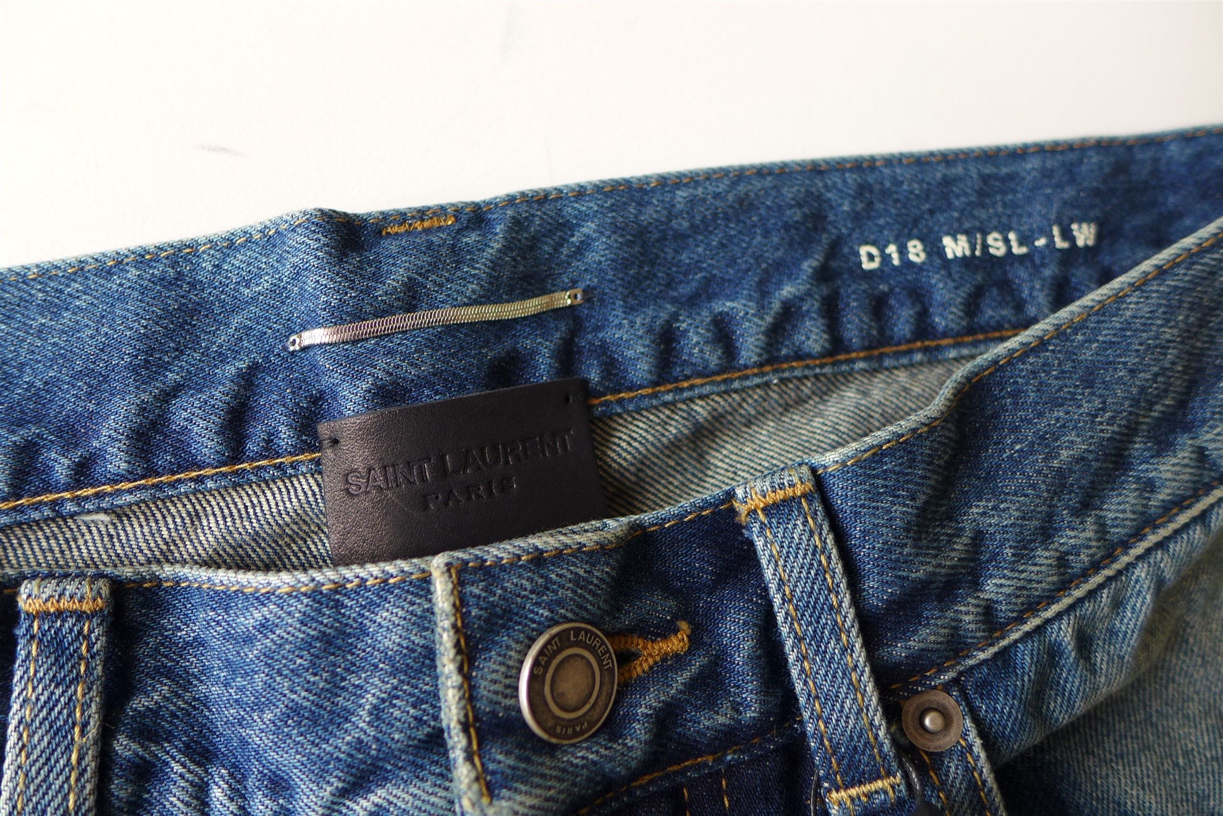 Saint Laurent Paris Saint Laurent Paris D18 Jeans - Hydrangea Blue Denim Size US 30 / EU 46 - 12 Thumbnail