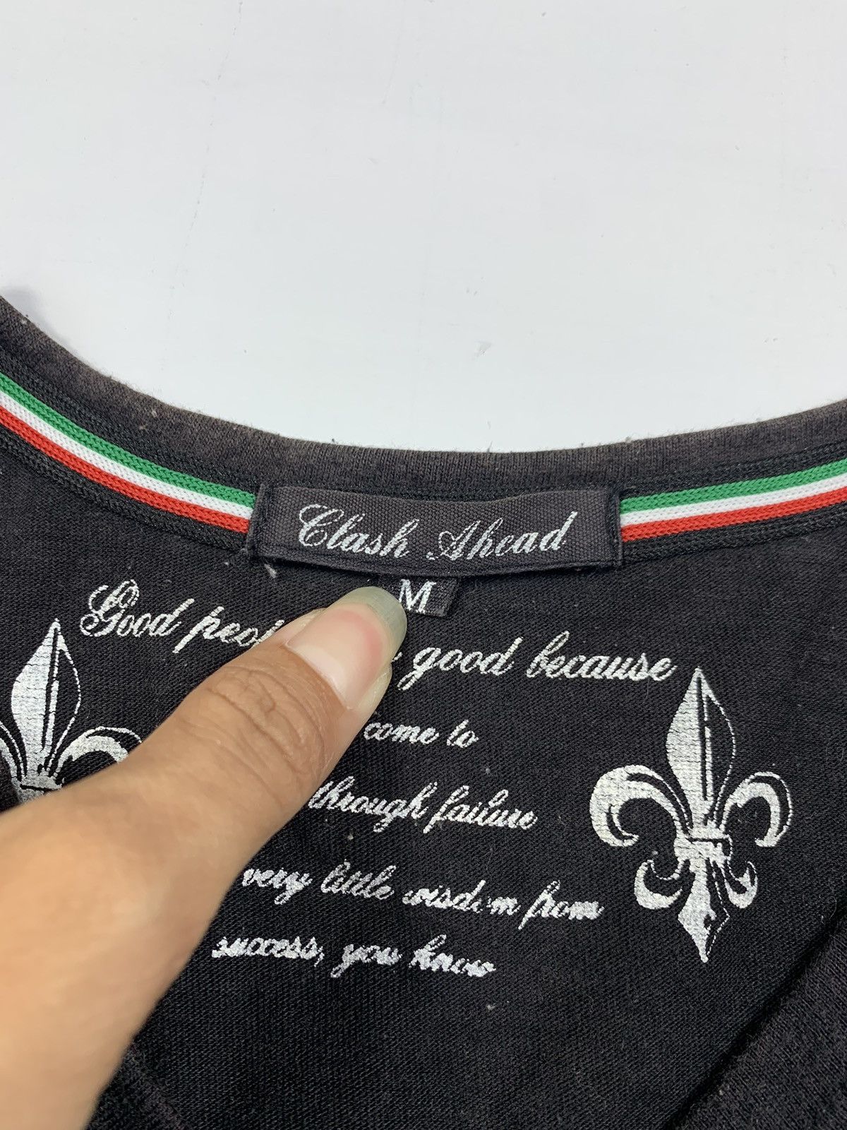 If Six Was Nine BLACK CLASH AHEAD POEM FADED LONG SLEEVE Size US M / EU 48-50 / 2 - 4 Thumbnail