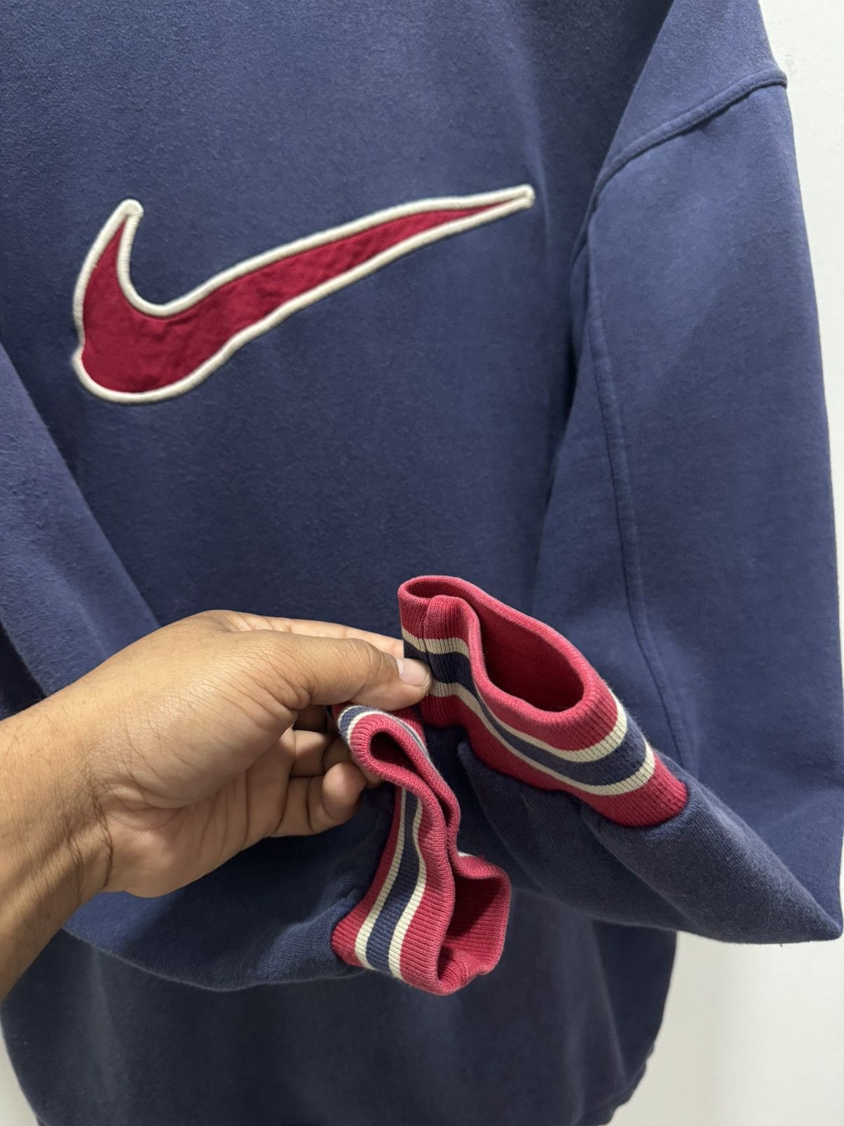 Nike VINTAGE 90s NIKE SWOOSH BIG LOGO EMBROIDERY ZIPPER UP JACKET Size US M / EU 48-50 / 2 - 7 Thumbnail