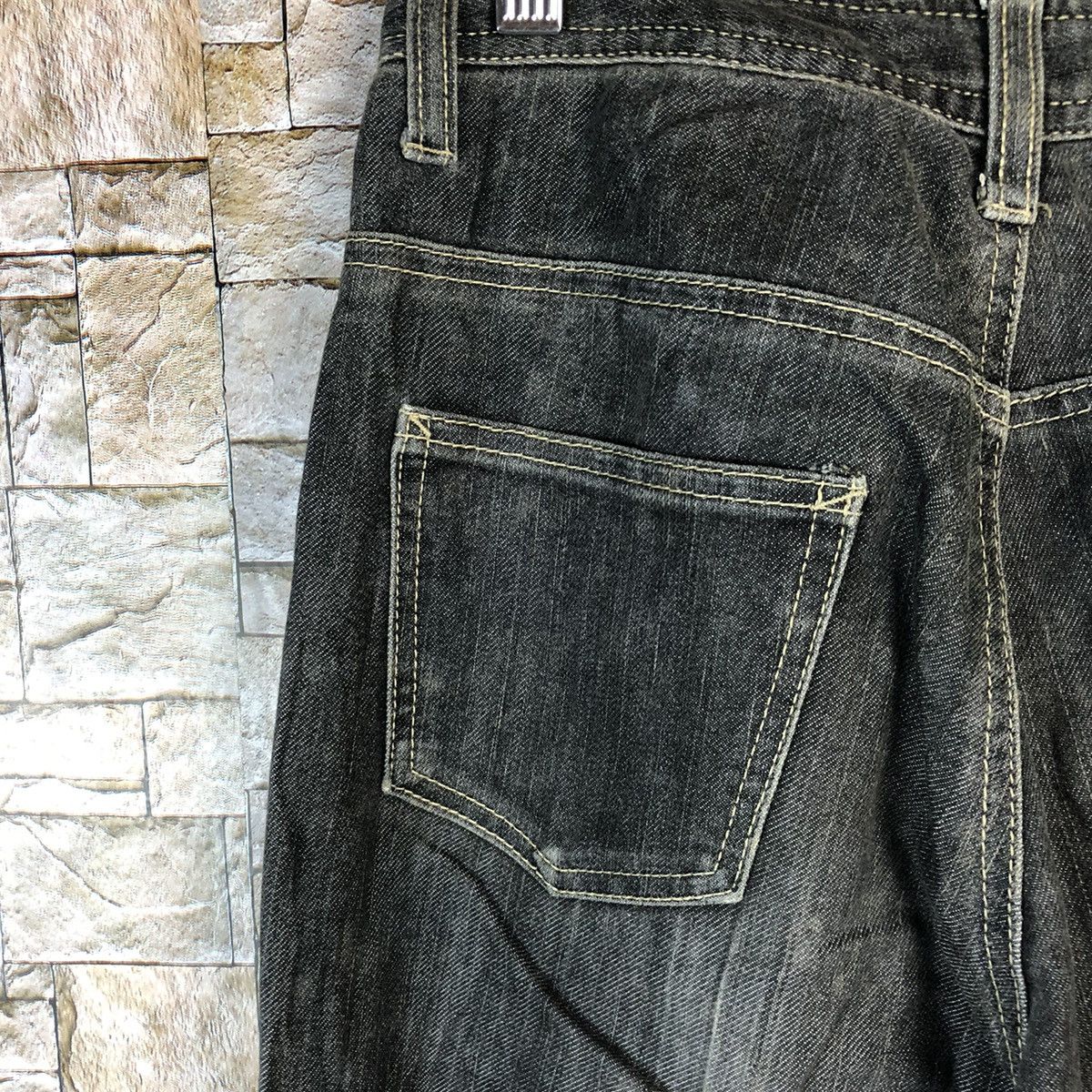 Japanese Brand Facilie Black vintage denim Jeans #A1120 Size 26" / US 2 / IT 38 - 15 Thumbnail