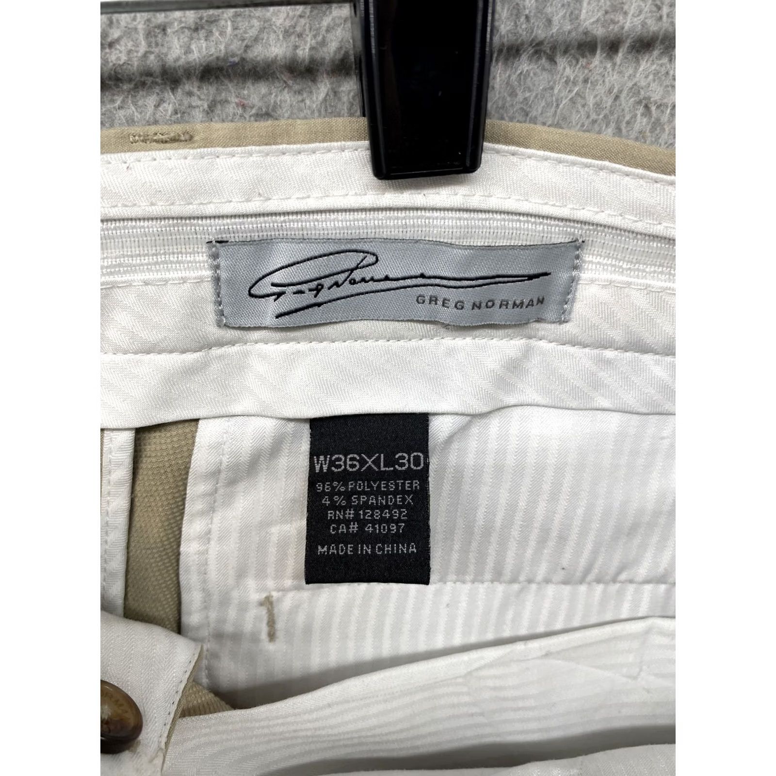 Vintage Greg Norman Mens Chino Pants Regular 38 Beige Trousers Straight Inseam 30 Vintage Logo Pockets Size US 38 / EU 54 - 4 Thumbnail
