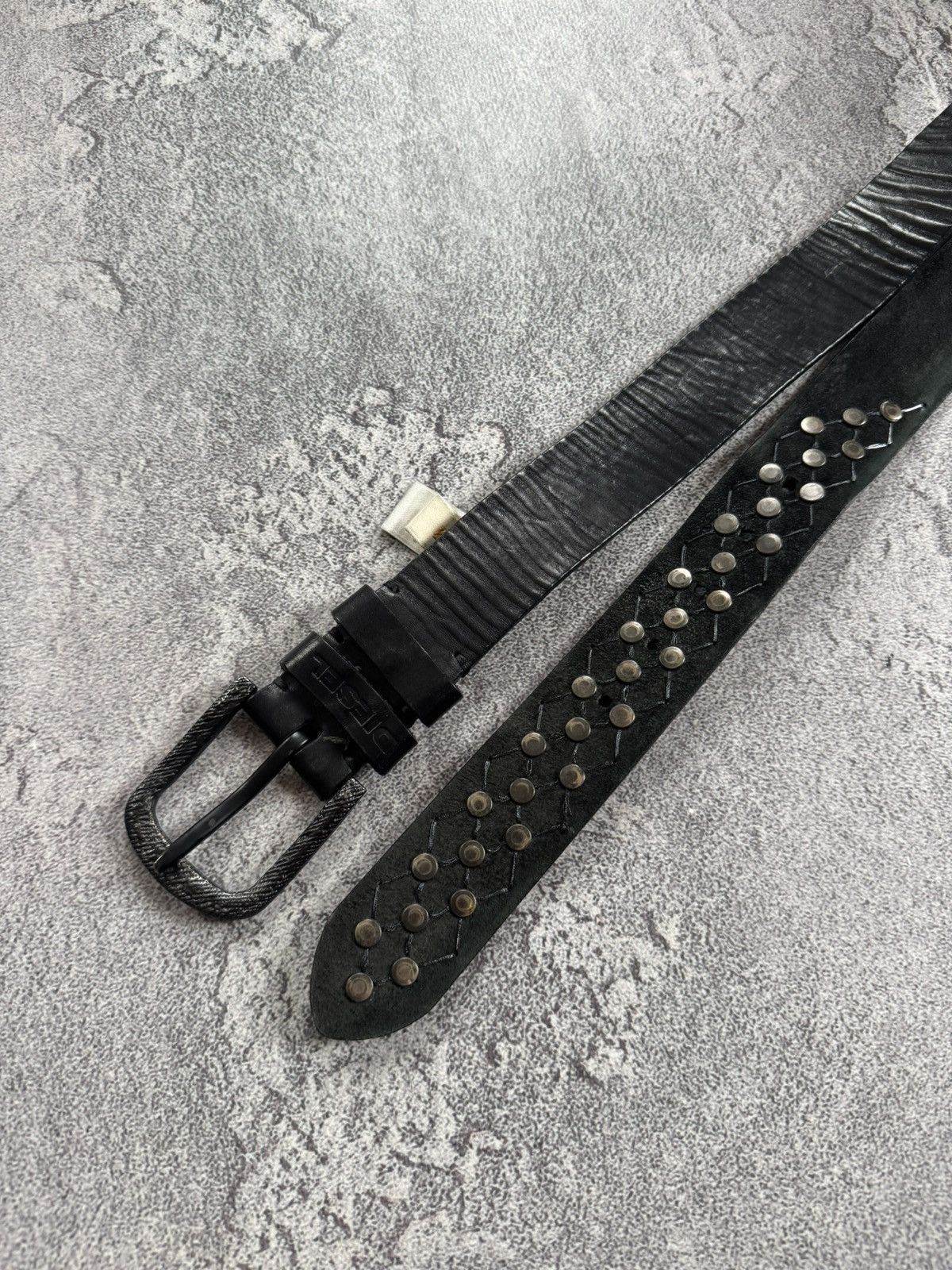 Diesel × Diesel Black Gold Diesel Avantgarde rhinestones black vintage belt biker punk Size ONE SIZE - 13 Thumbnail