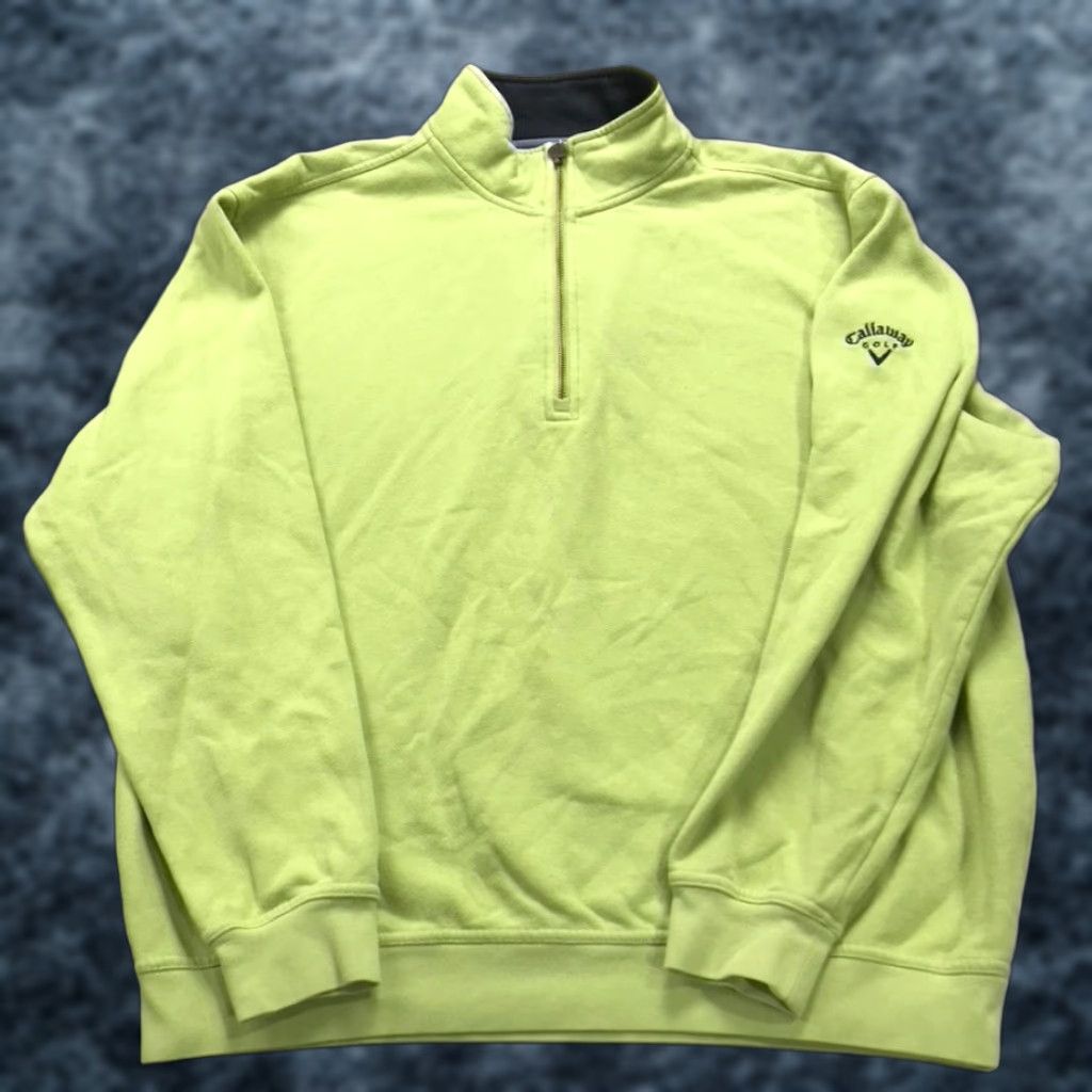Callaway VINTAGE Callaway Golf Sweatshirt Mens Large Green 90s 1/4 Zip Fleece Embroidered Logo Zipper Shirt Men Green 90s Size US L / EU 52-54 / 3 - 1 Thumbnail