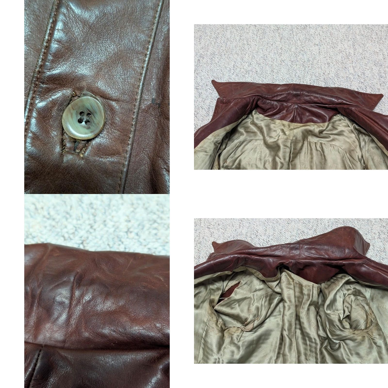 Vintage VINTAGE 1950s HORSEHIDE brown leather BELTED jacket coat 38 MOTORCYCLE norfolk Mens Size US S / EU 44-46 / 1 - 8 Thumbnail