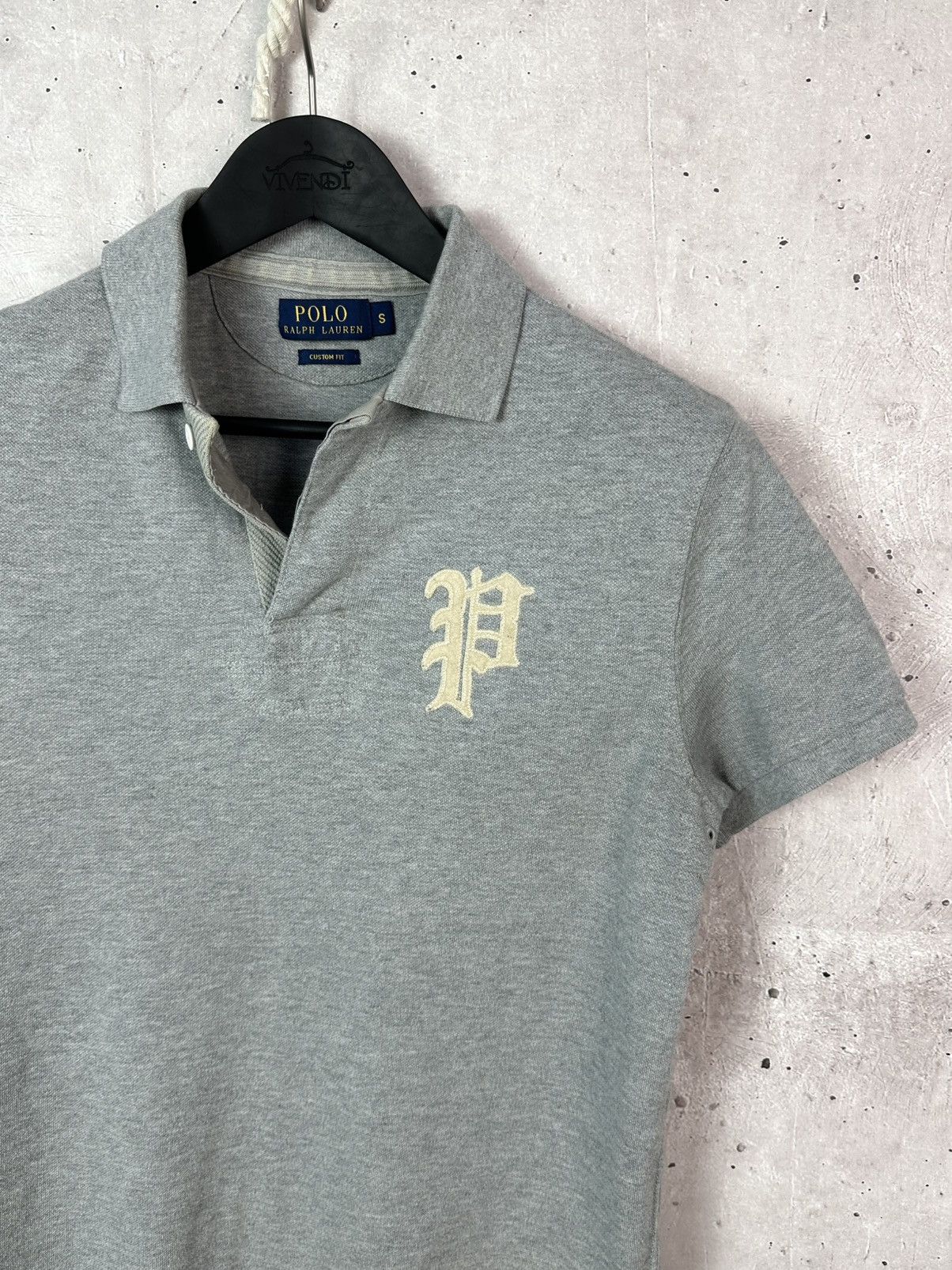 Polo Ralph Lauren Polo Ralph Lauren Custom Fit Grey Short Sleeve Cotton Polo Size US S / EU 44-46 / 1 - 2 Thumbnail