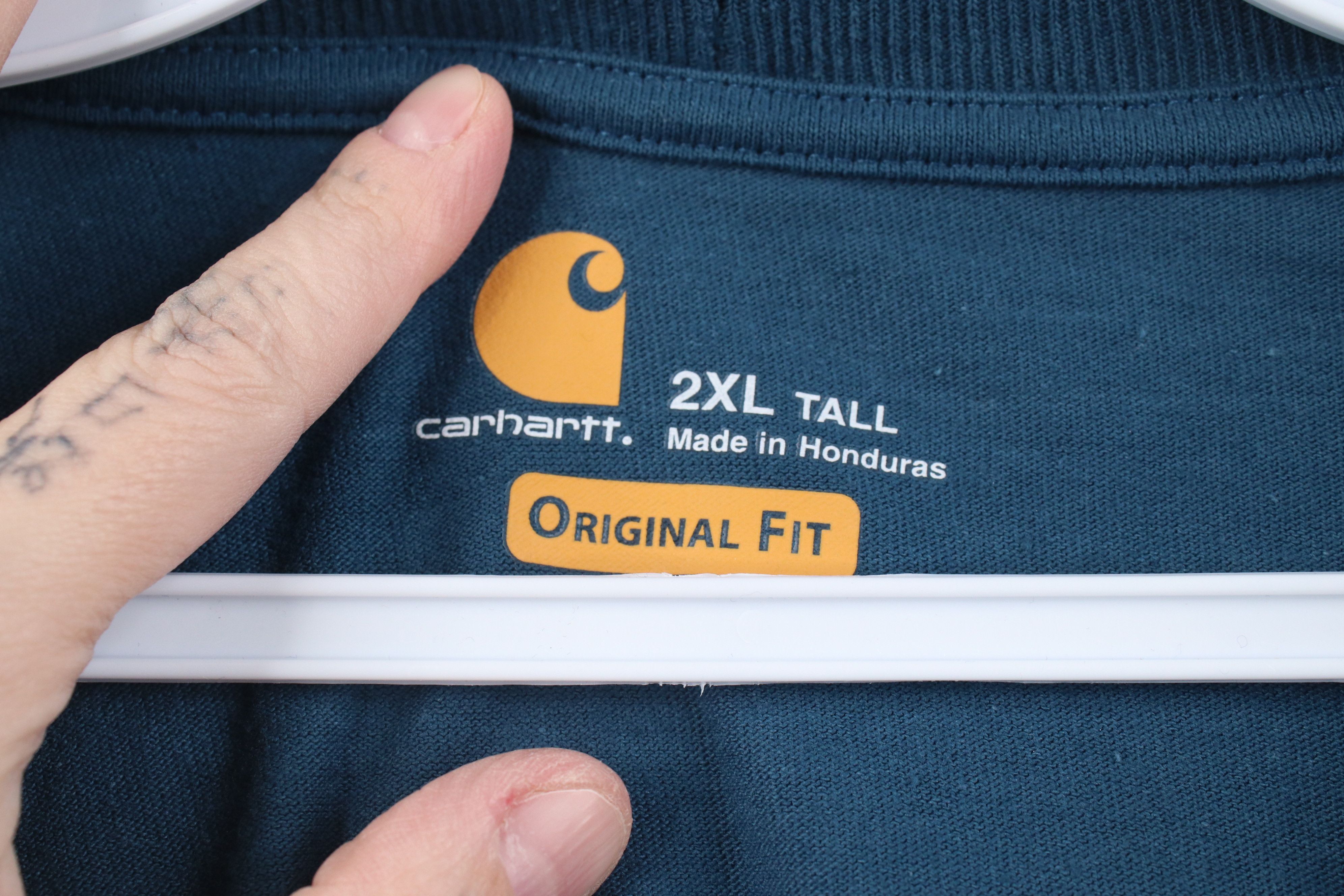 Carhartt Vintage Y2K Carhartt Heavyweight Cotton Pocket T-Shirt Blue Size US XXL / EU 58 / 5 - 11 Thumbnail