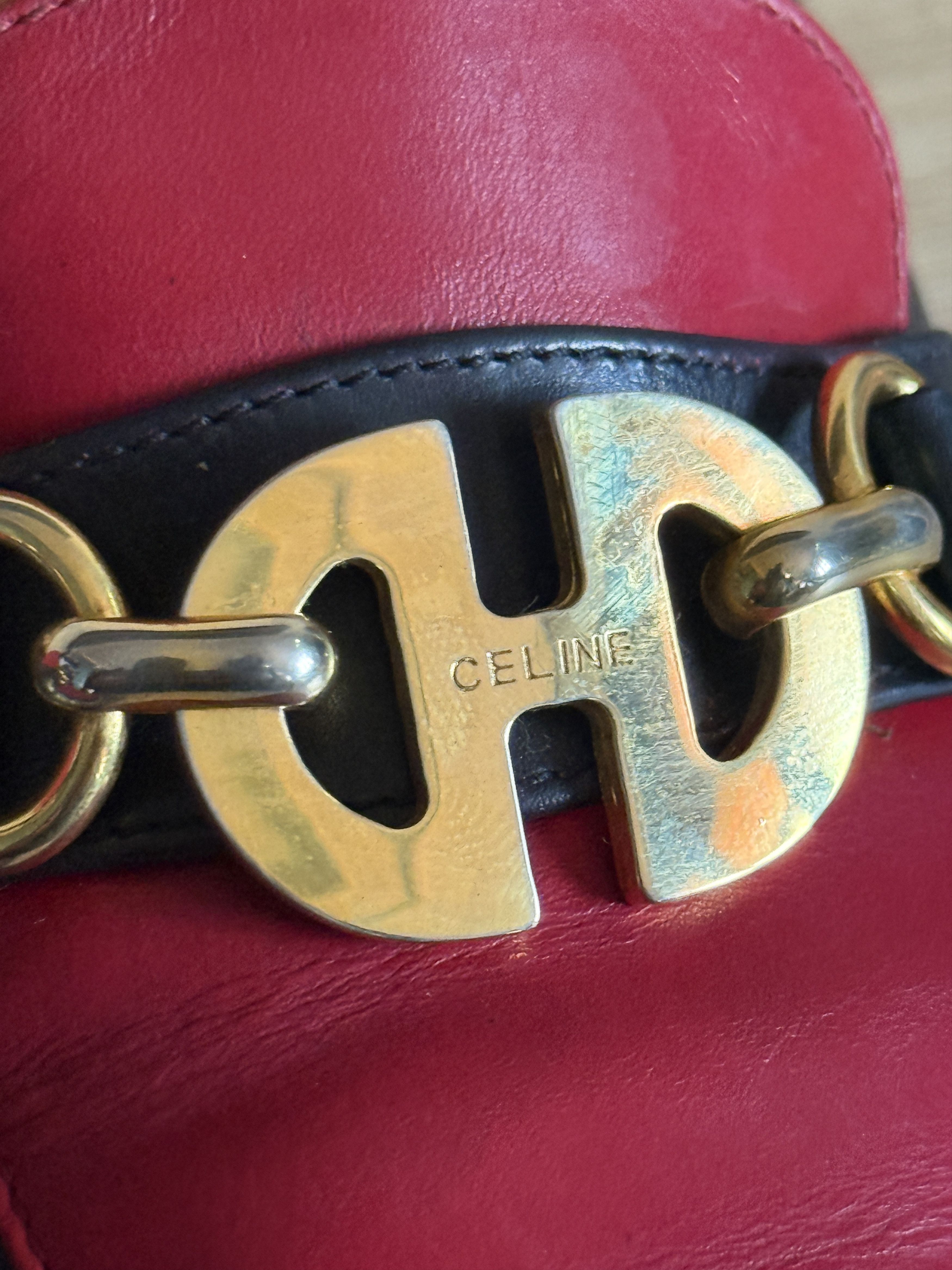 Celine Celine vintage loafres shoes women leather red black 90s Size US 8.5 / IT 38.5 - 12 Thumbnail