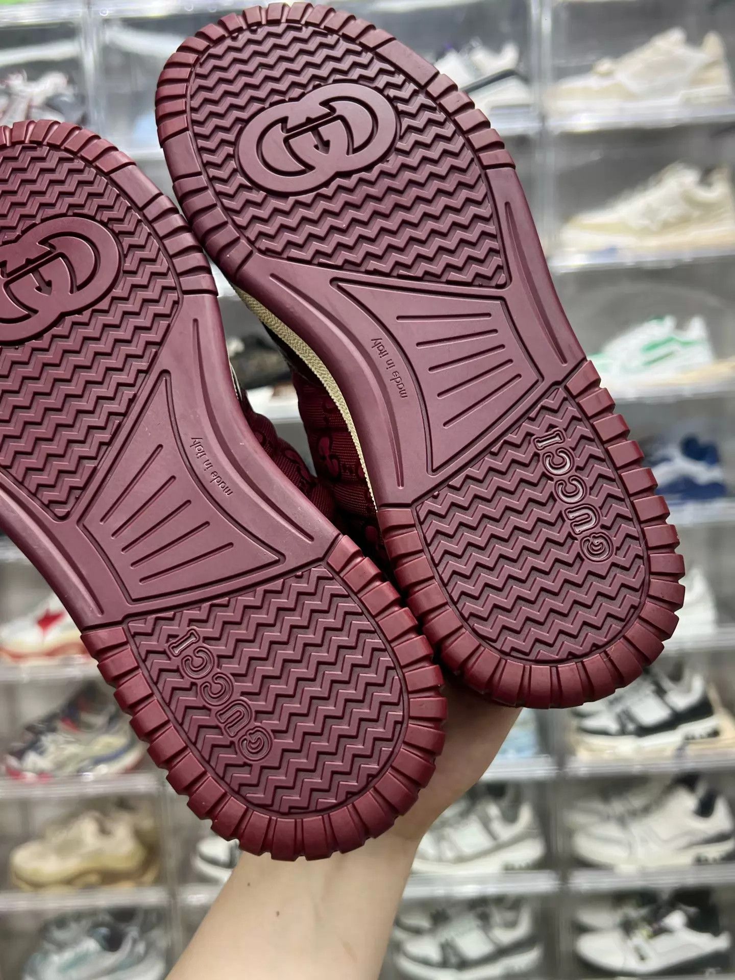 Gucci GUCCI Re-Web Red Low-Top Sneaker 37.5 Size US 7 / IT 37 - 9 Thumbnail